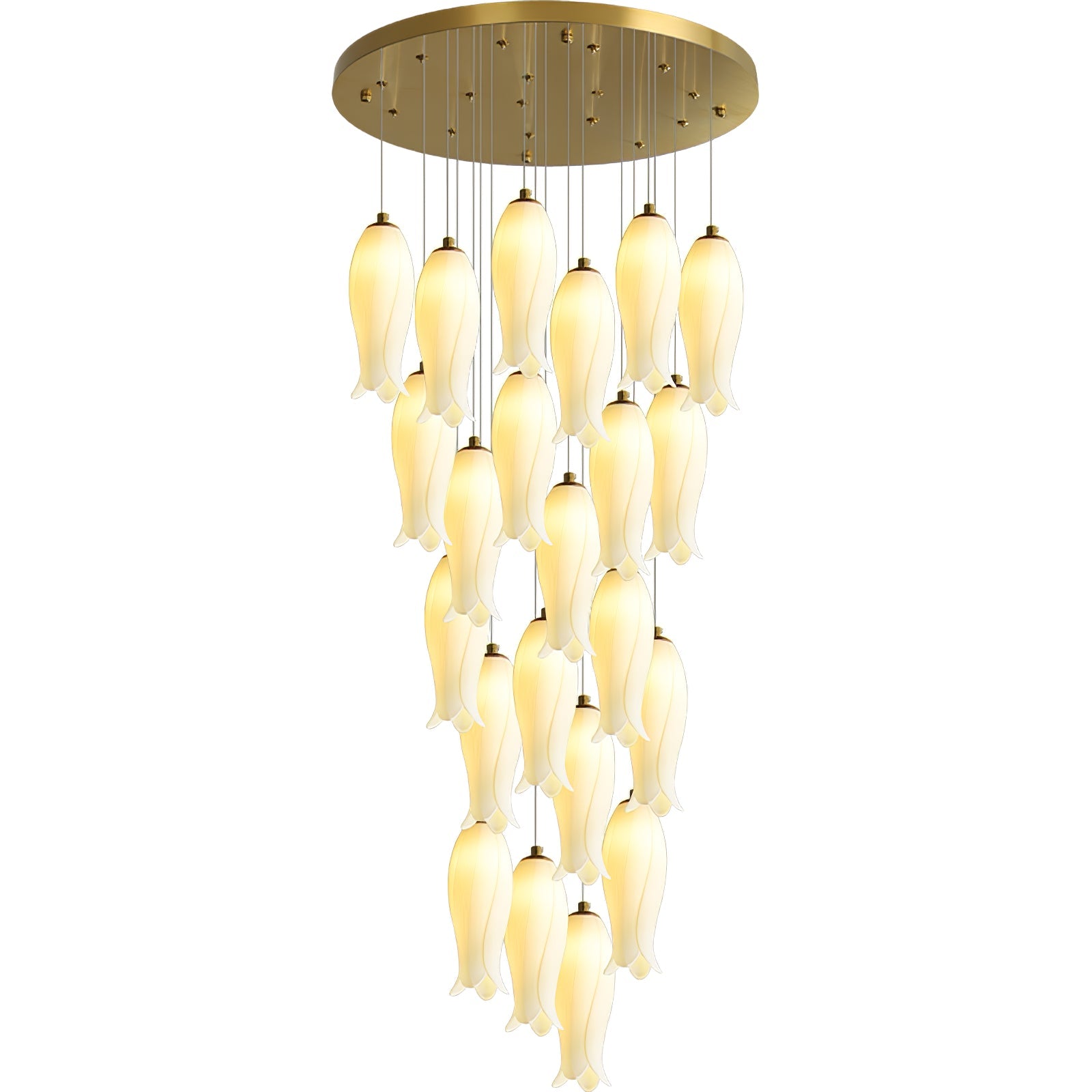 Sylirion Chandelier en Albâtre et Laiton - Neutralighting