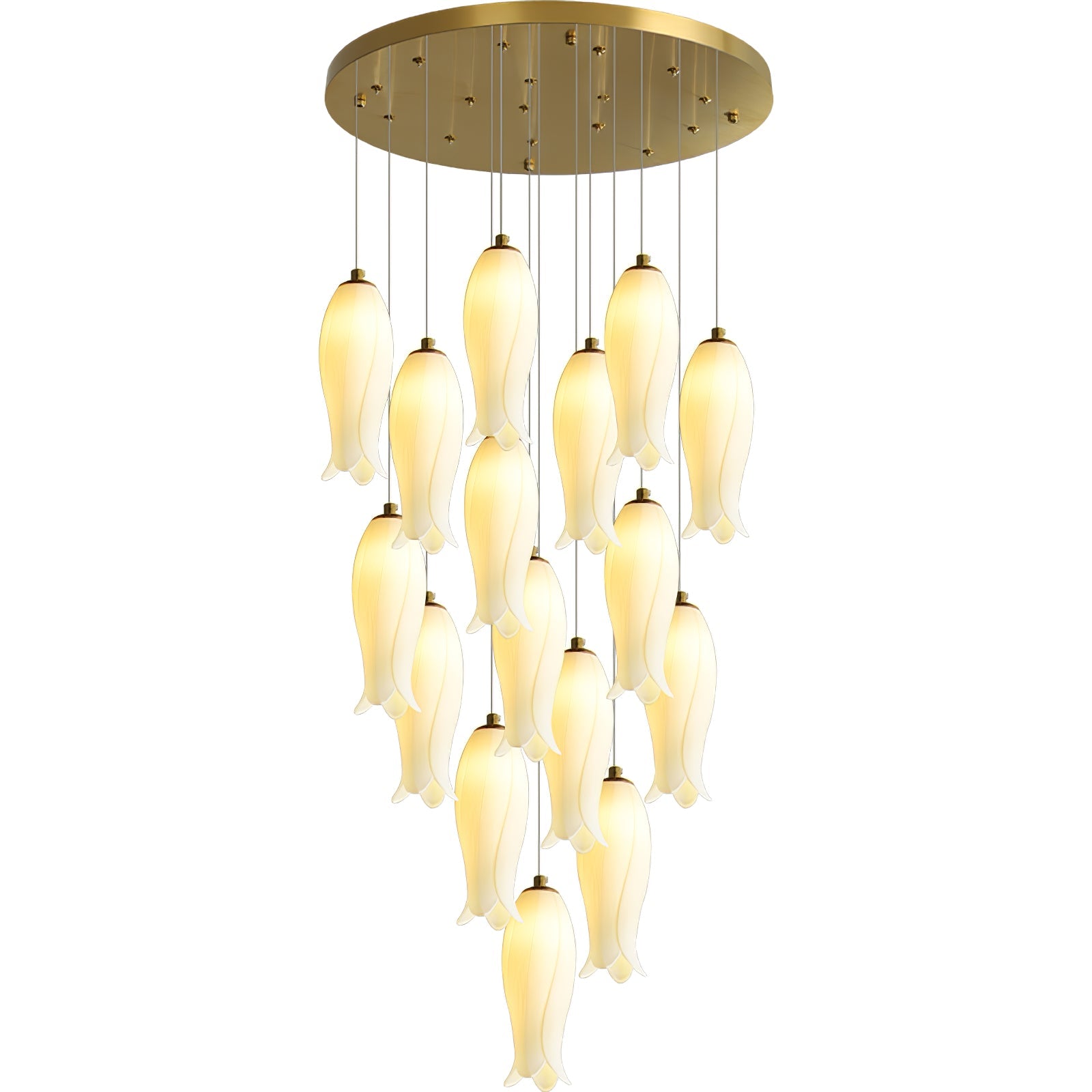 Sylirion Chandelier en Albâtre et Laiton - Neutralighting
