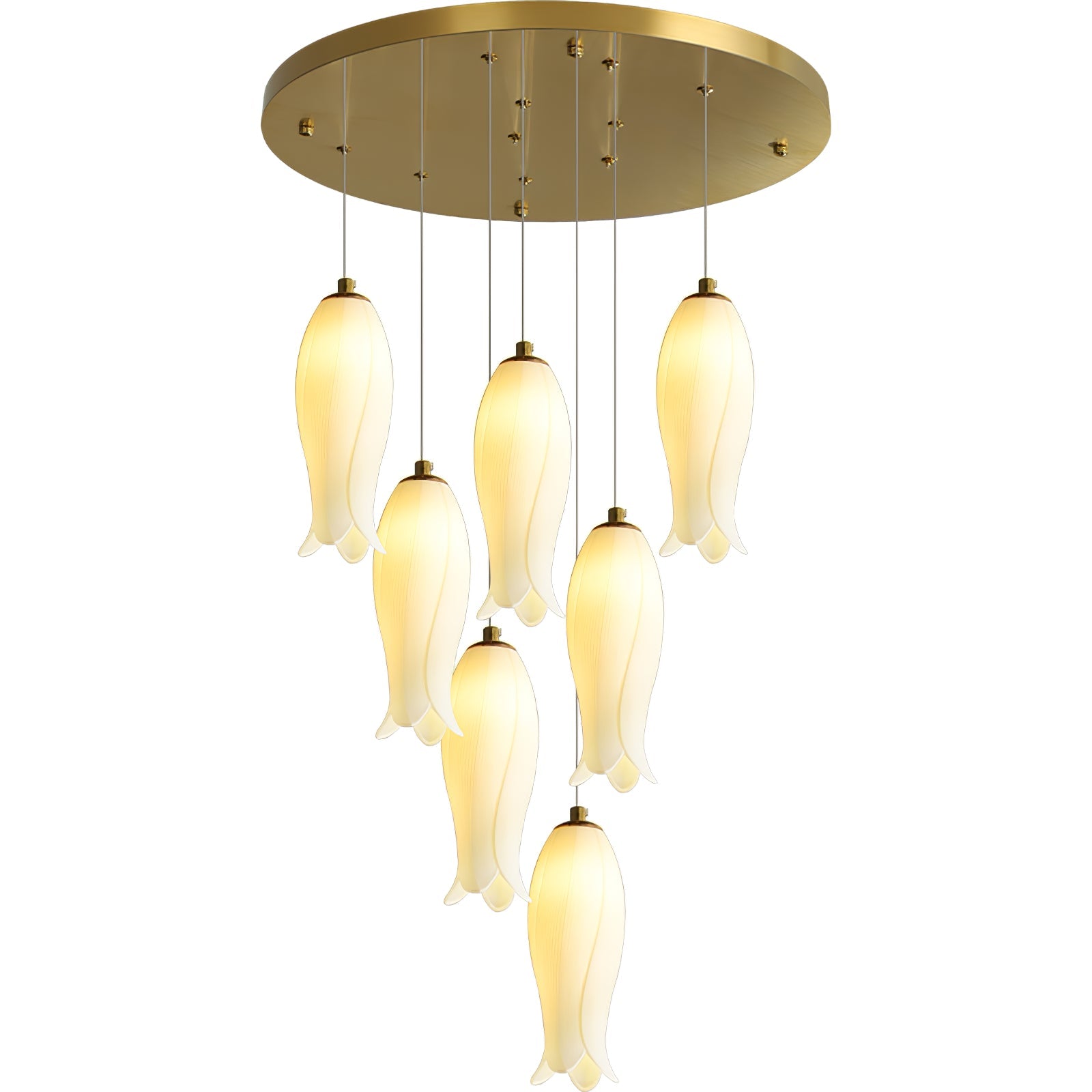 Sylirion Chandelier en Albâtre et Laiton - Neutralighting