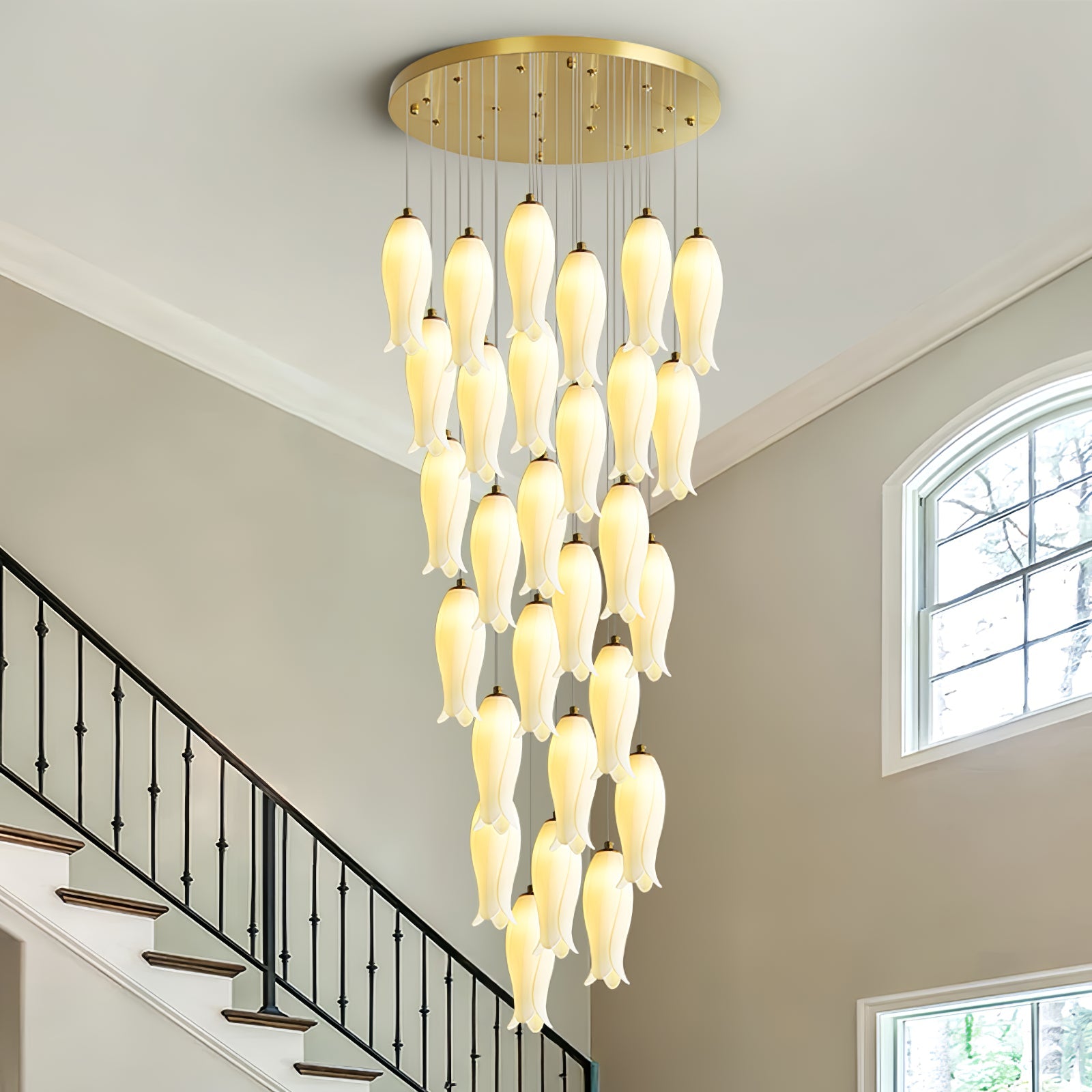 Sylirion Chandelier en Albâtre et Laiton - Neutralighting