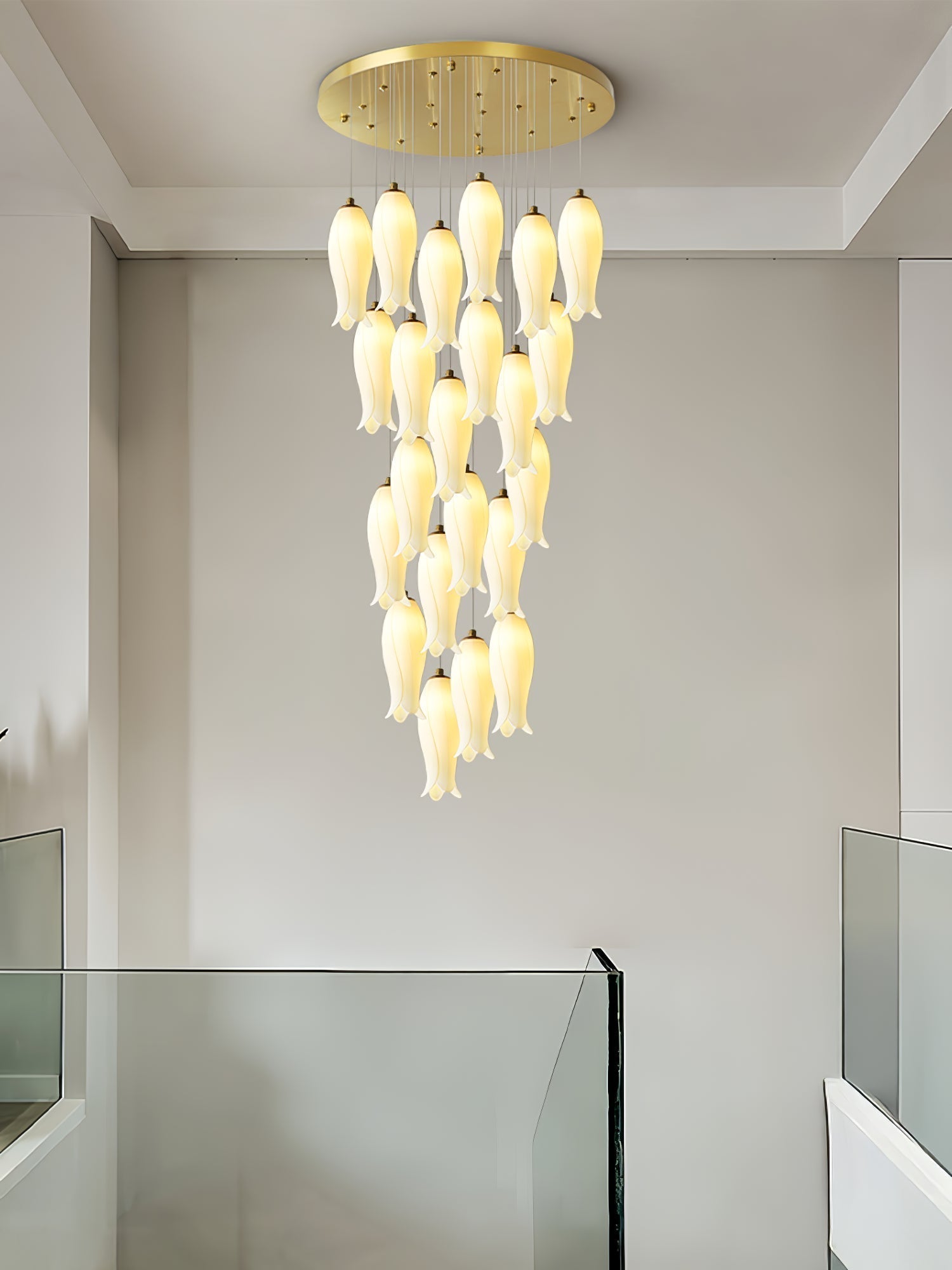 Sylirion Chandelier en Albâtre et Laiton - Neutralighting