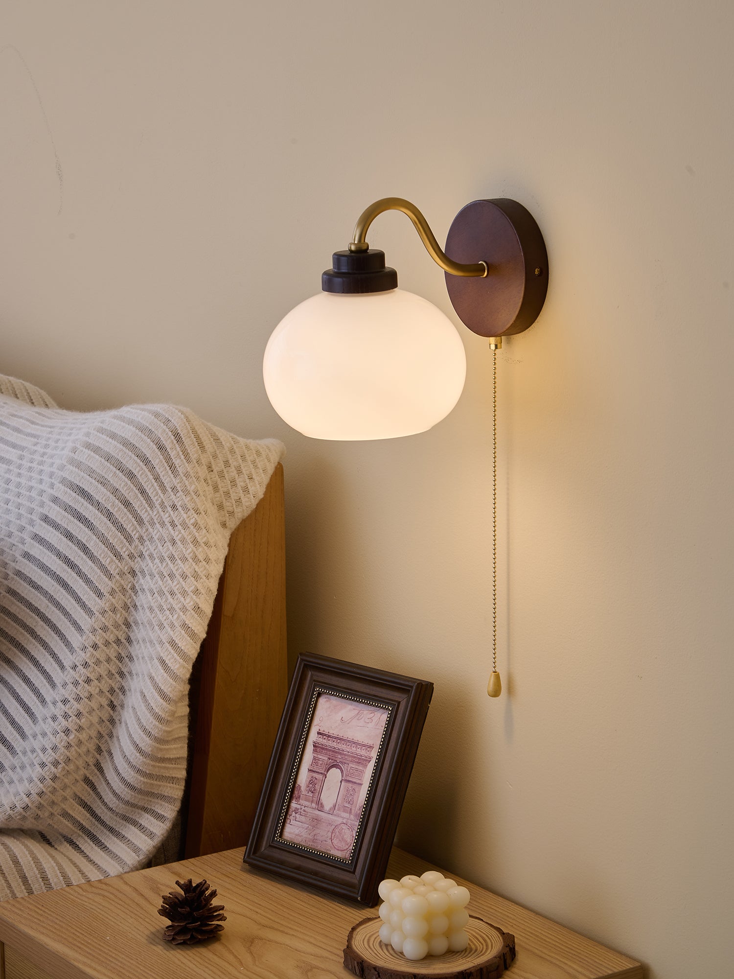 Bobble Applique Murale en Verre et Bois Premium - Neutralighting