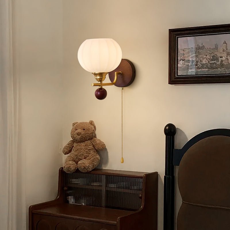 Bobble Applique Murale en Verre et Bois Premium - Neutralighting