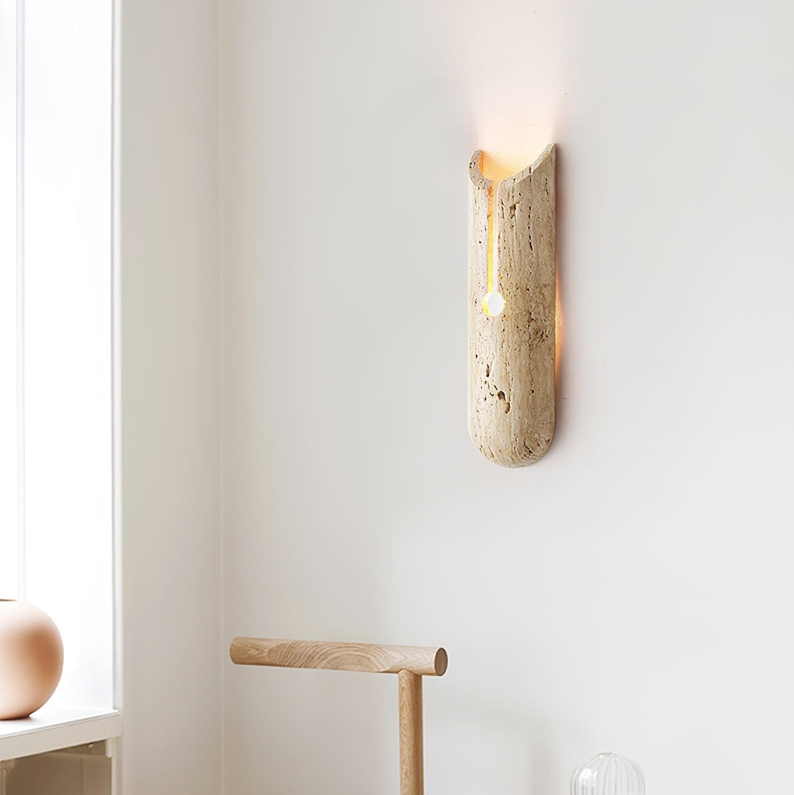Elraeila Applique Murale Rustique en Travertin - Neutralighting