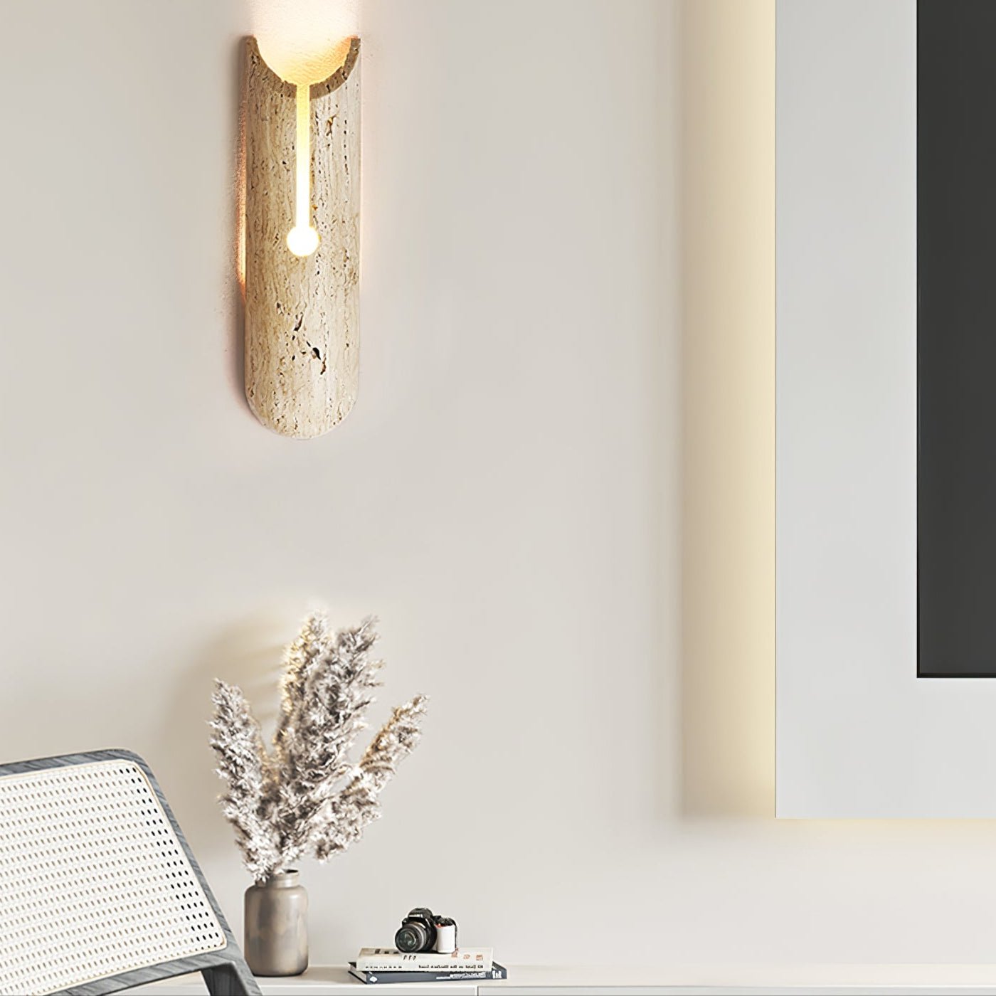 Elraeila Applique Murale Rustique en Travertin - Neutralighting