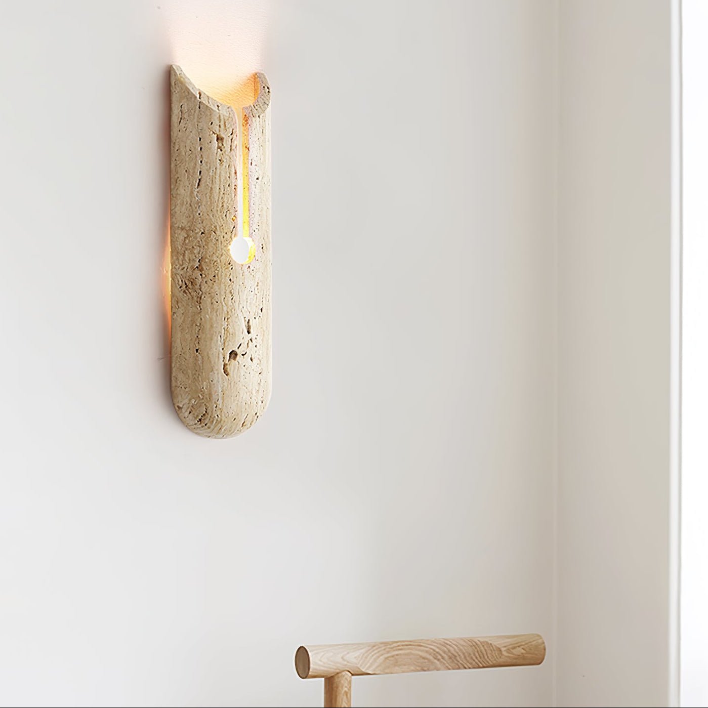 Elraeila Applique Murale Rustique en Travertin - Neutralighting