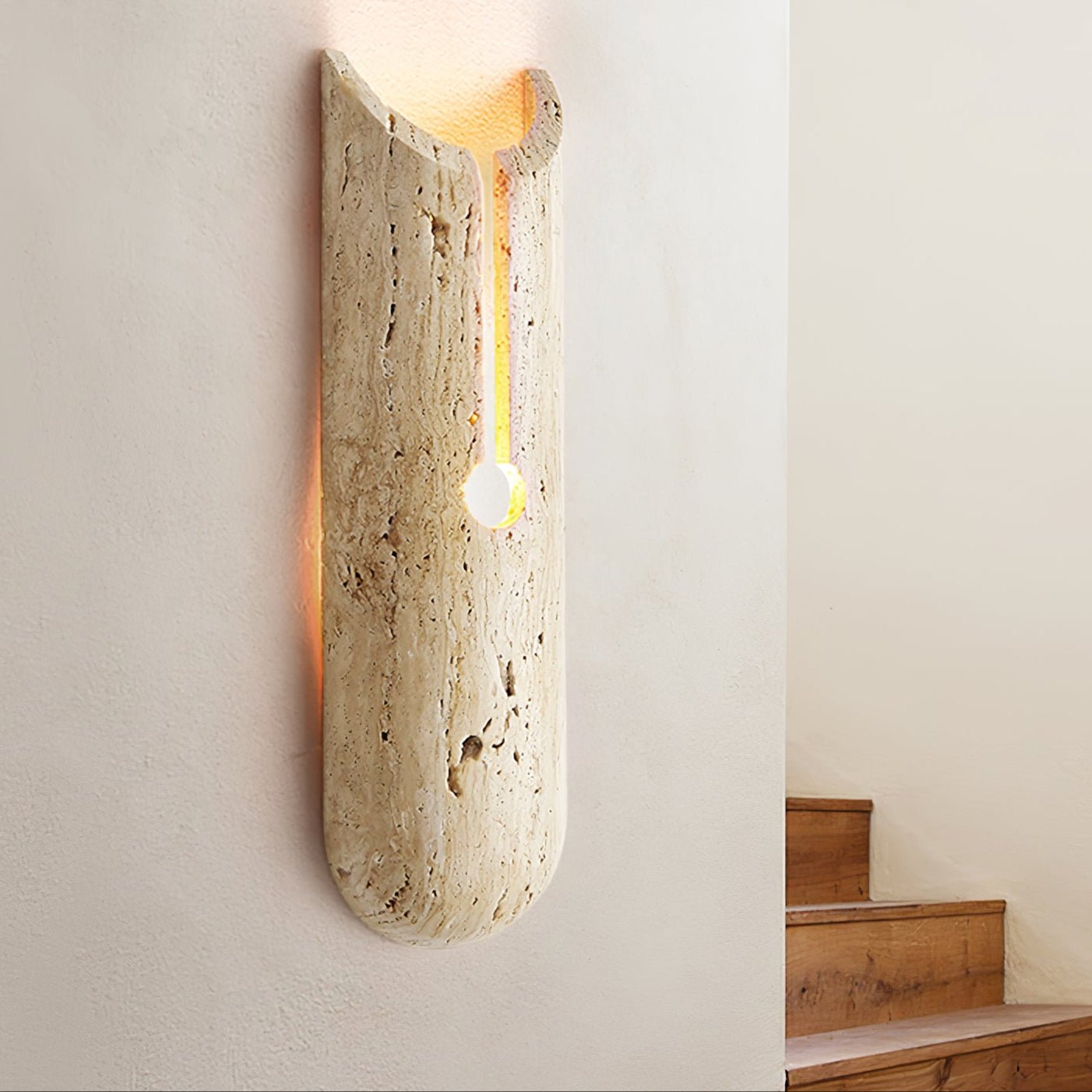 Elraeila Applique Murale Rustique en Travertin - Neutralighting