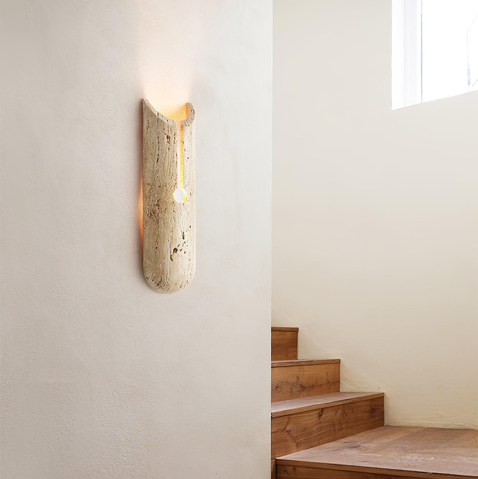 Elraeila Applique Murale Rustique en Travertin - Neutralighting