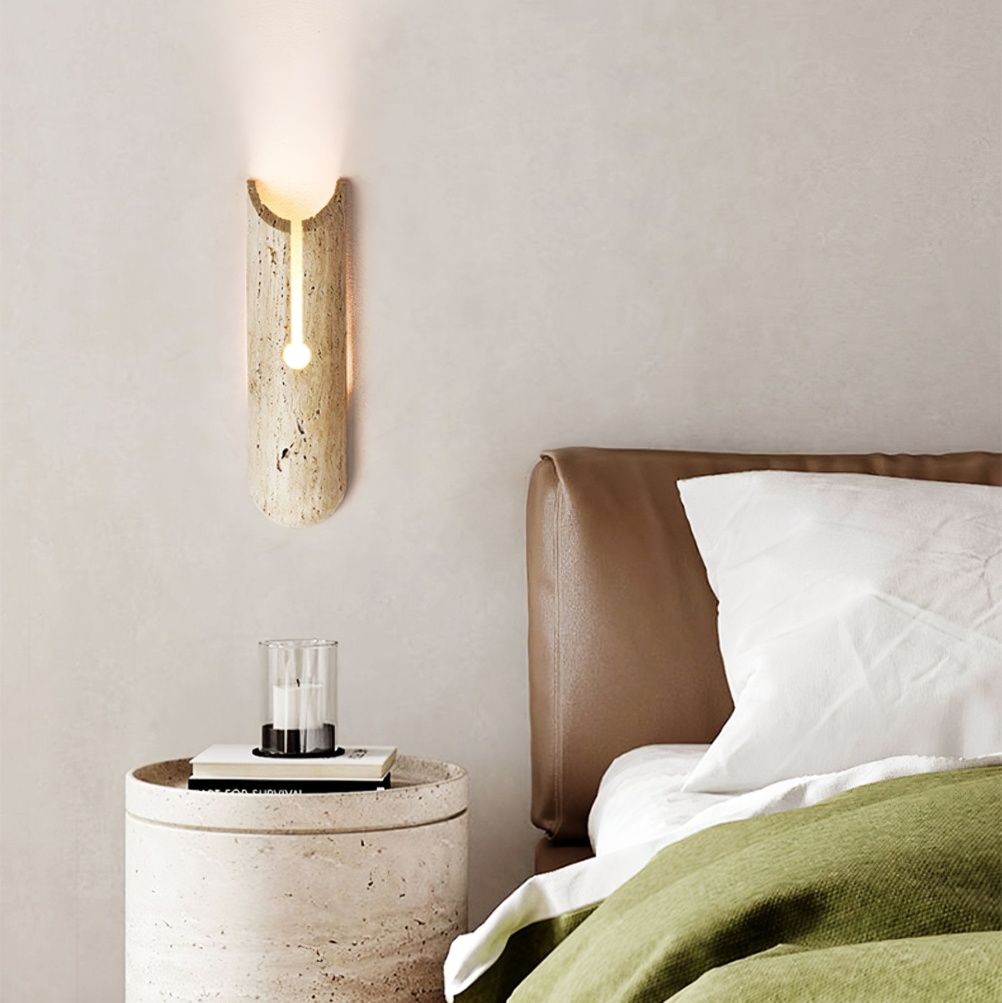 Elraeila Applique Murale Rustique en Travertin - Neutralighting
