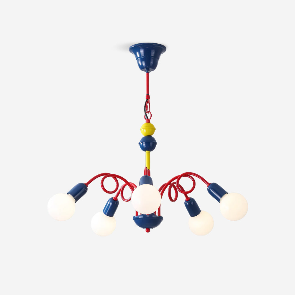 Luminosa Lustre Rouge Bleu Ludique Joyeux - Neutralighting