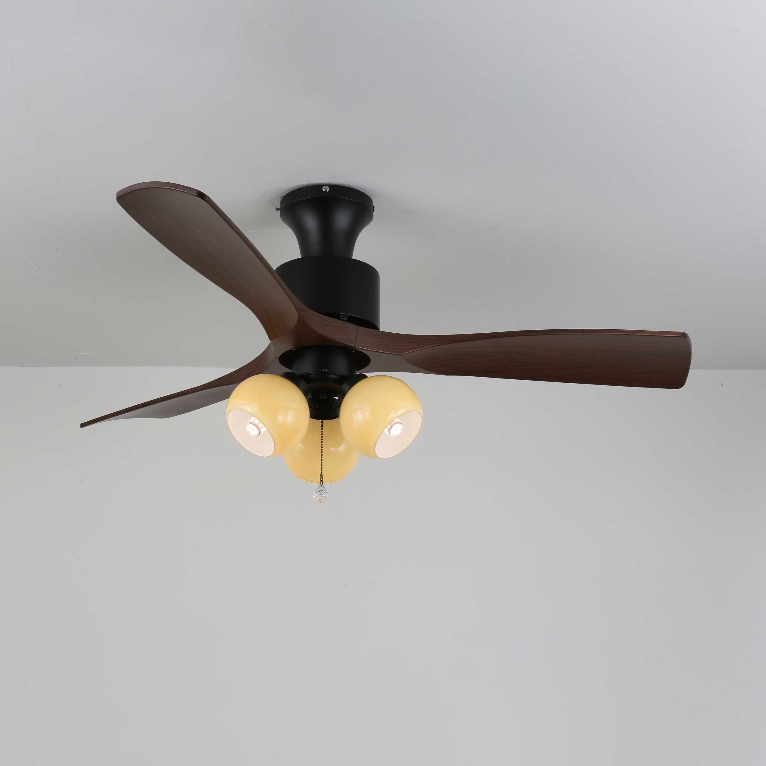 Schéma de câblage du plafonnier ventilateur Gwen en verre vintage