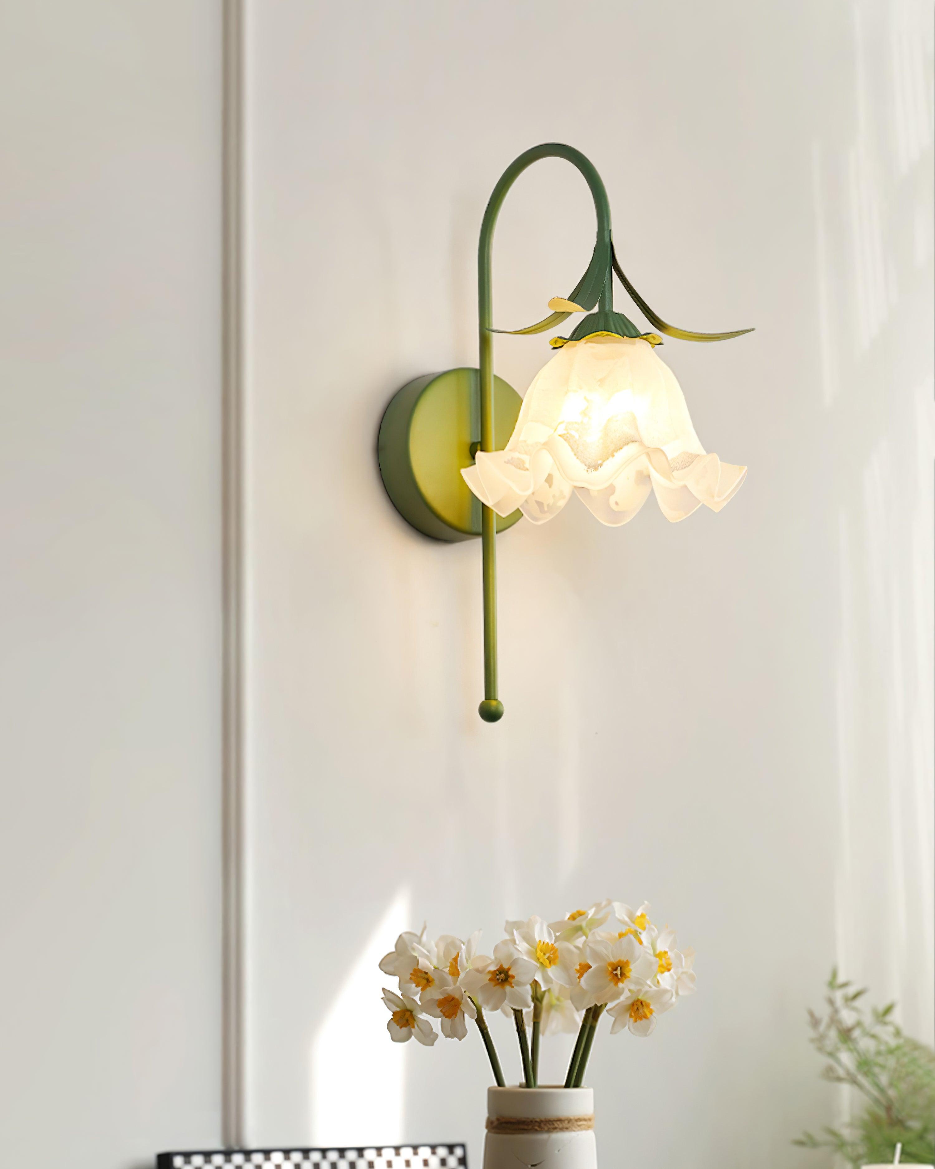 Luna Applique Murale Fleur en Verre Naturel - Neutralighting