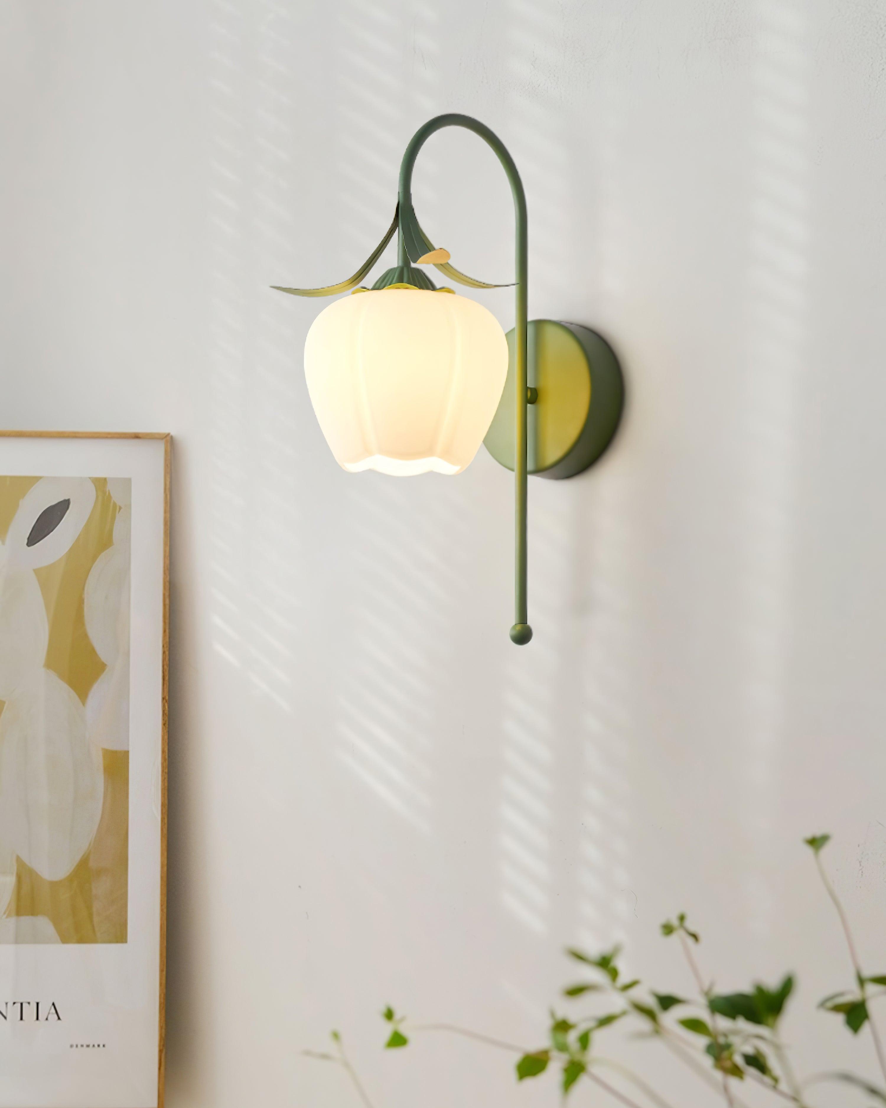 Luna Applique Murale Fleur en Verre Naturel - Neutralighting