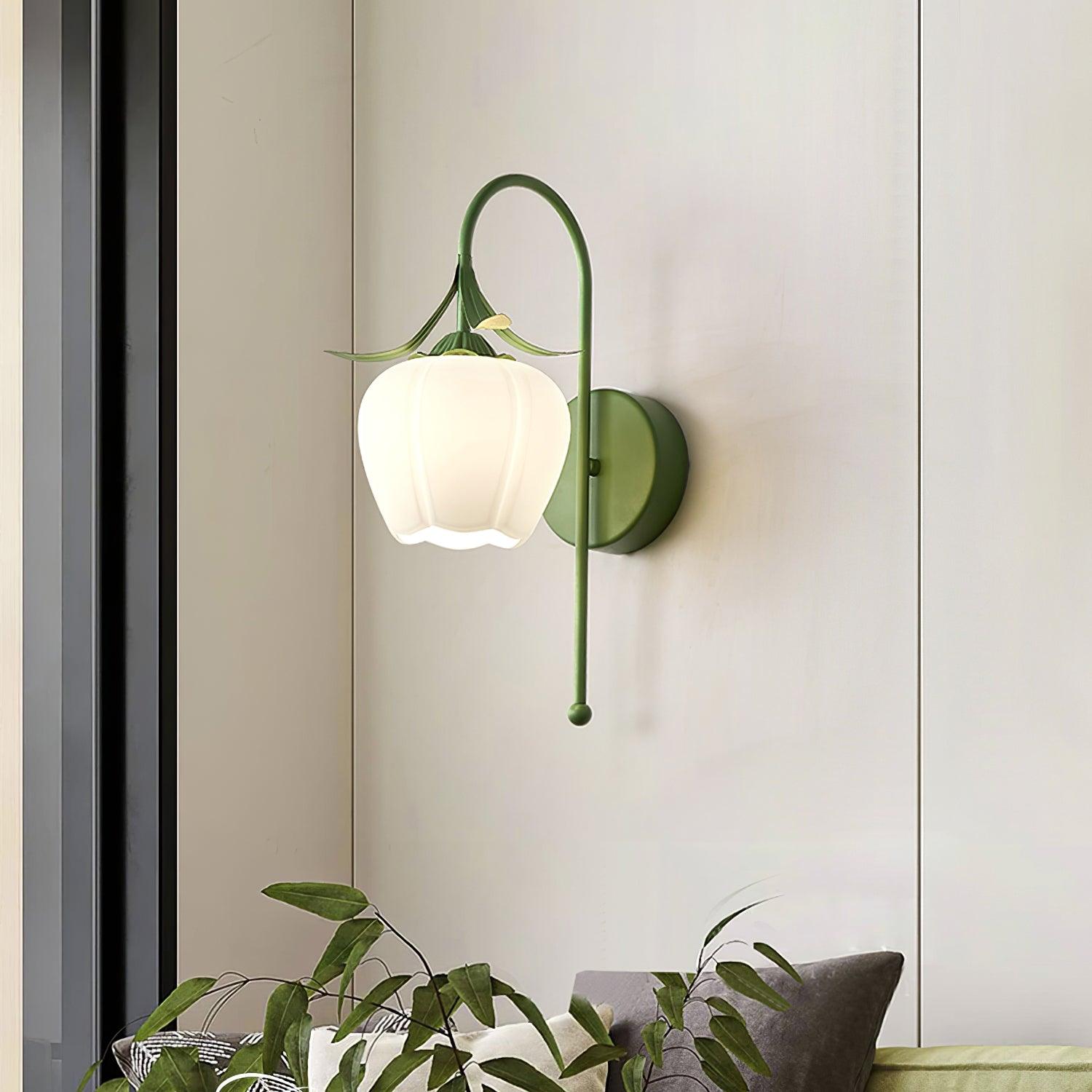 Luna Applique Murale Fleur en Verre Naturel - Neutralighting