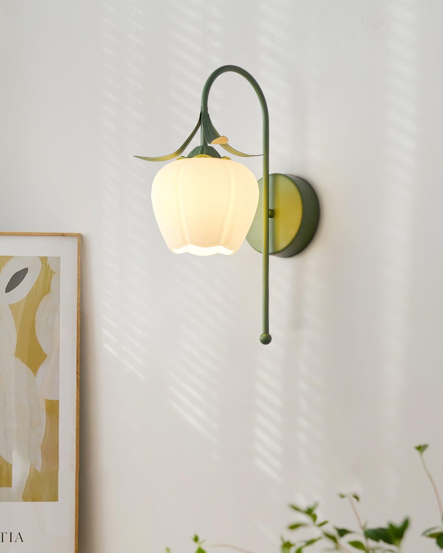 Luna Applique Murale Fleur en Verre Naturel - Neutralighting