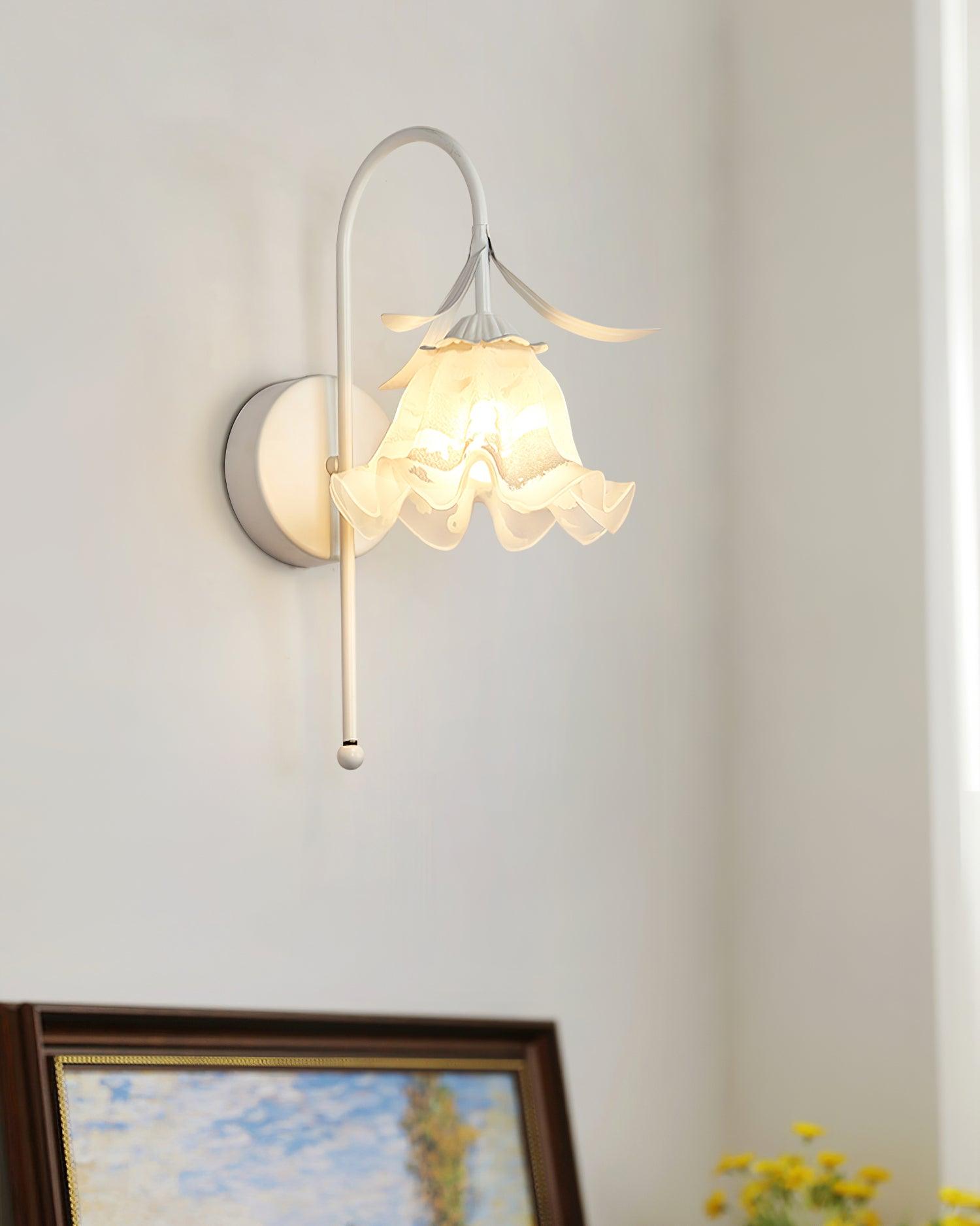 Luna Applique Murale Fleur en Verre Naturel - Neutralighting