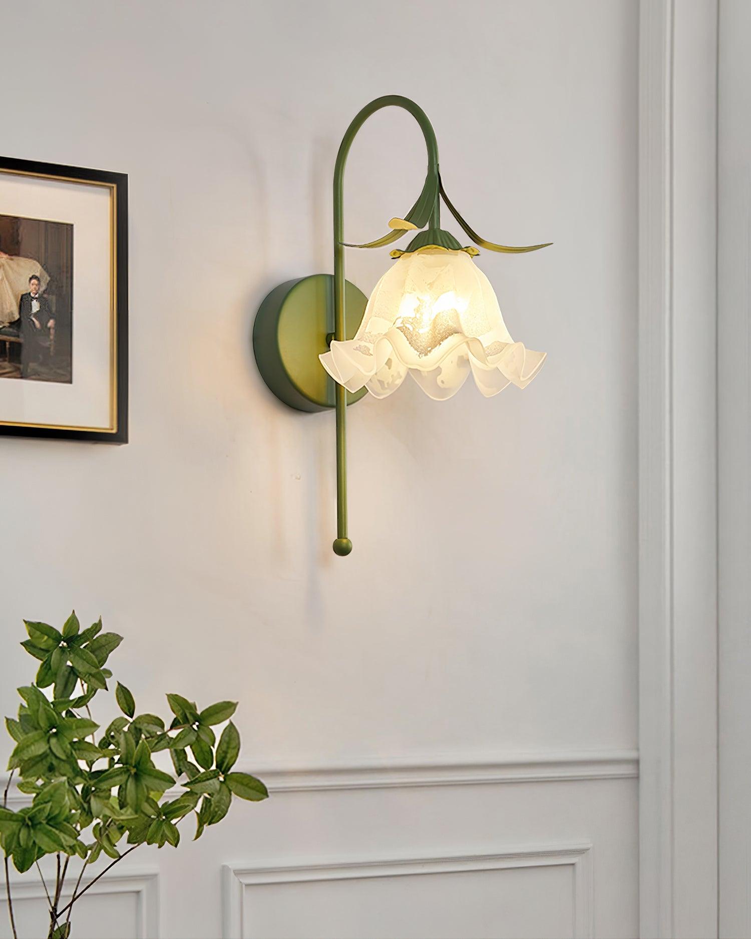 Luna Applique Murale Fleur en Verre Naturel - Neutralighting