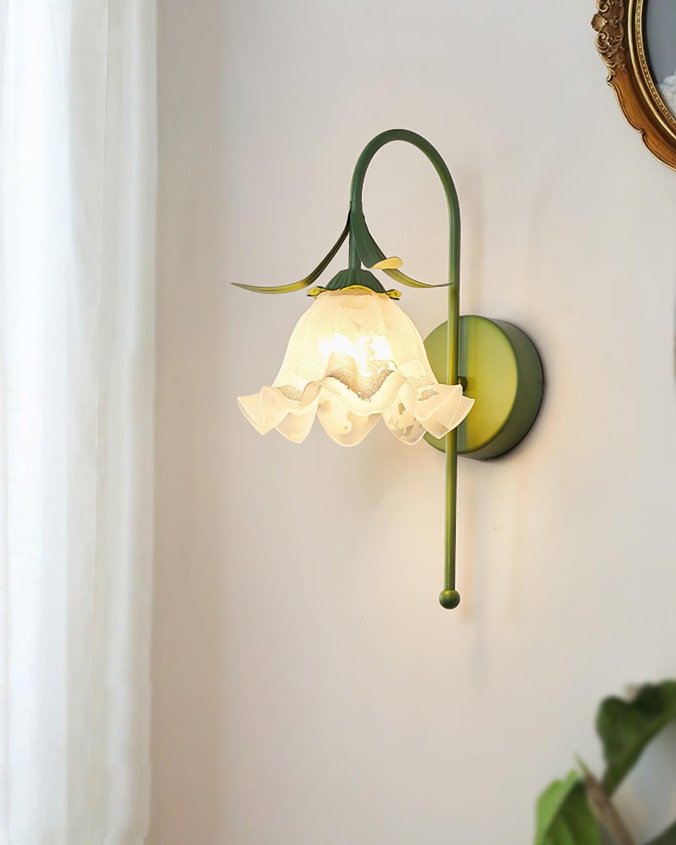 Luna Applique Murale Fleur en Verre Naturel - Neutralighting