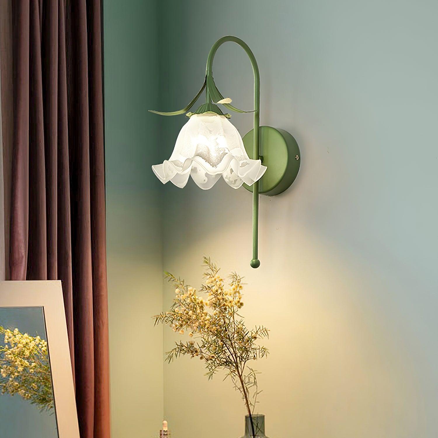 Luna Applique Murale Fleur en Verre Naturel - Neutralighting