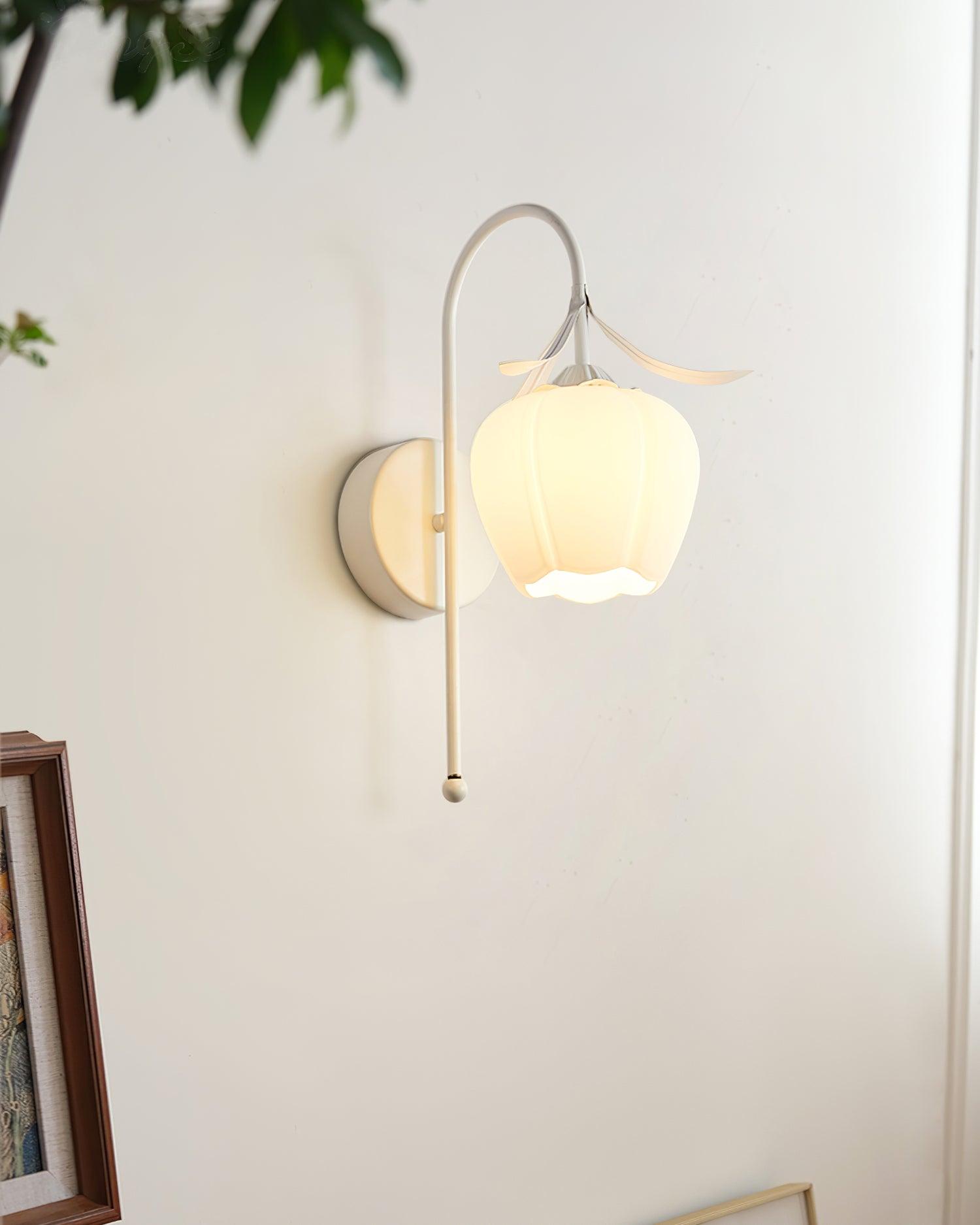 Luna Applique Murale Fleur en Verre Naturel - Neutralighting