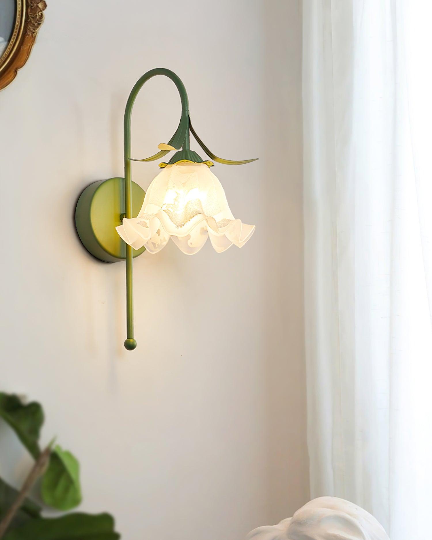 Luna Applique Murale Fleur en Verre Naturel - Neutralighting