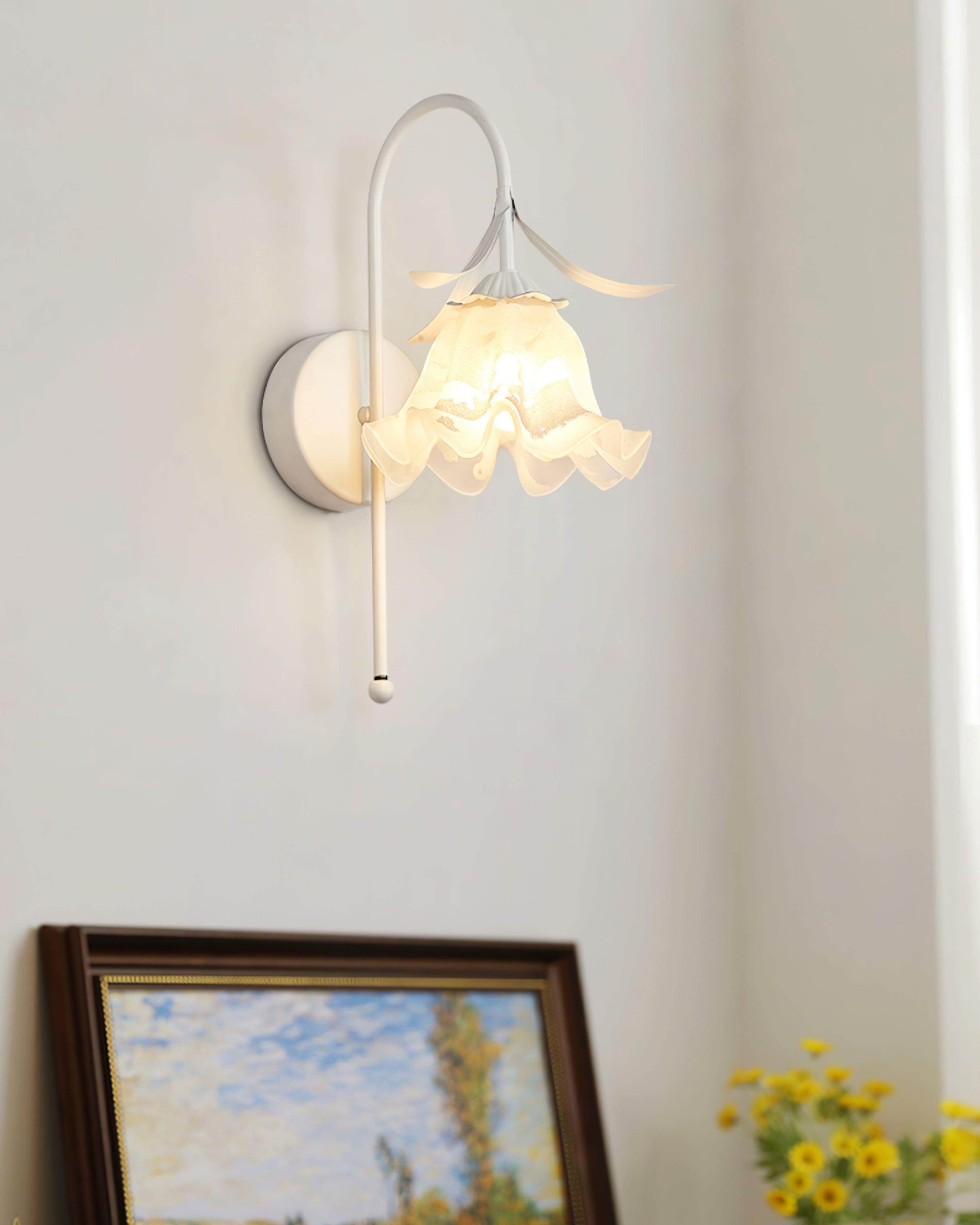 Luna Applique Murale Fleur en Verre Naturel - Neutralighting