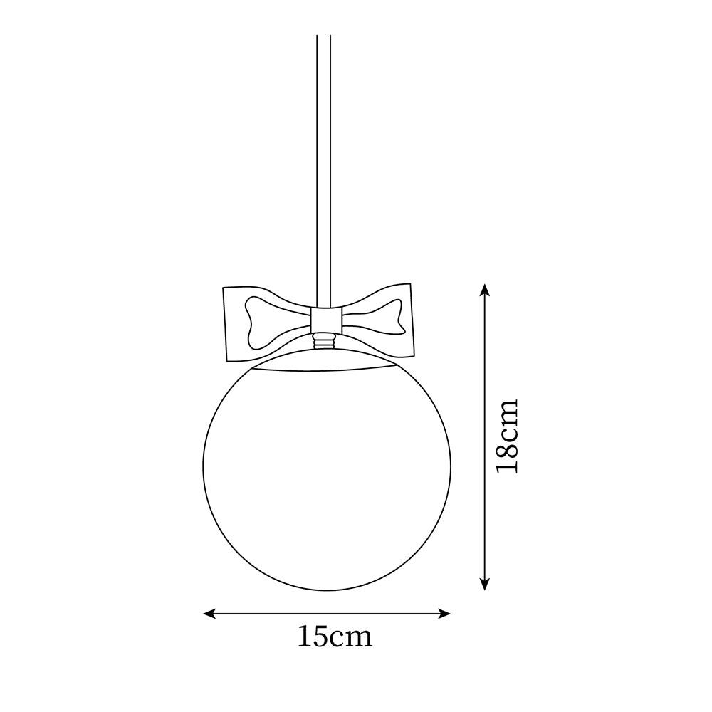 Luna Pendant Lamp Glass Globe Chrome Accent Minimalist - Letslighting