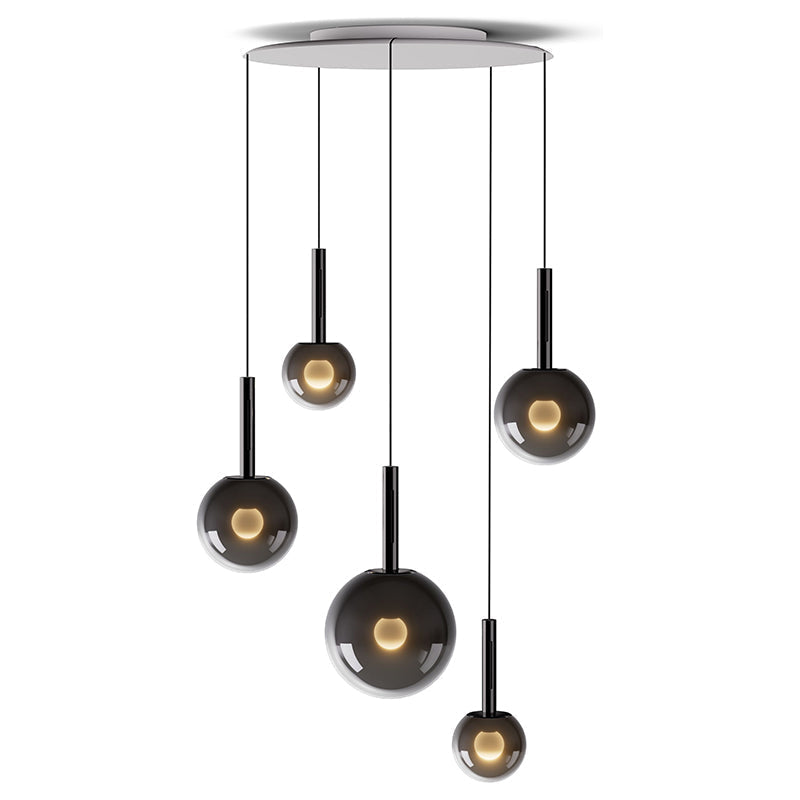 Vetheel Suspension Métal Verre Nuage Traditionnel - Neutralighting