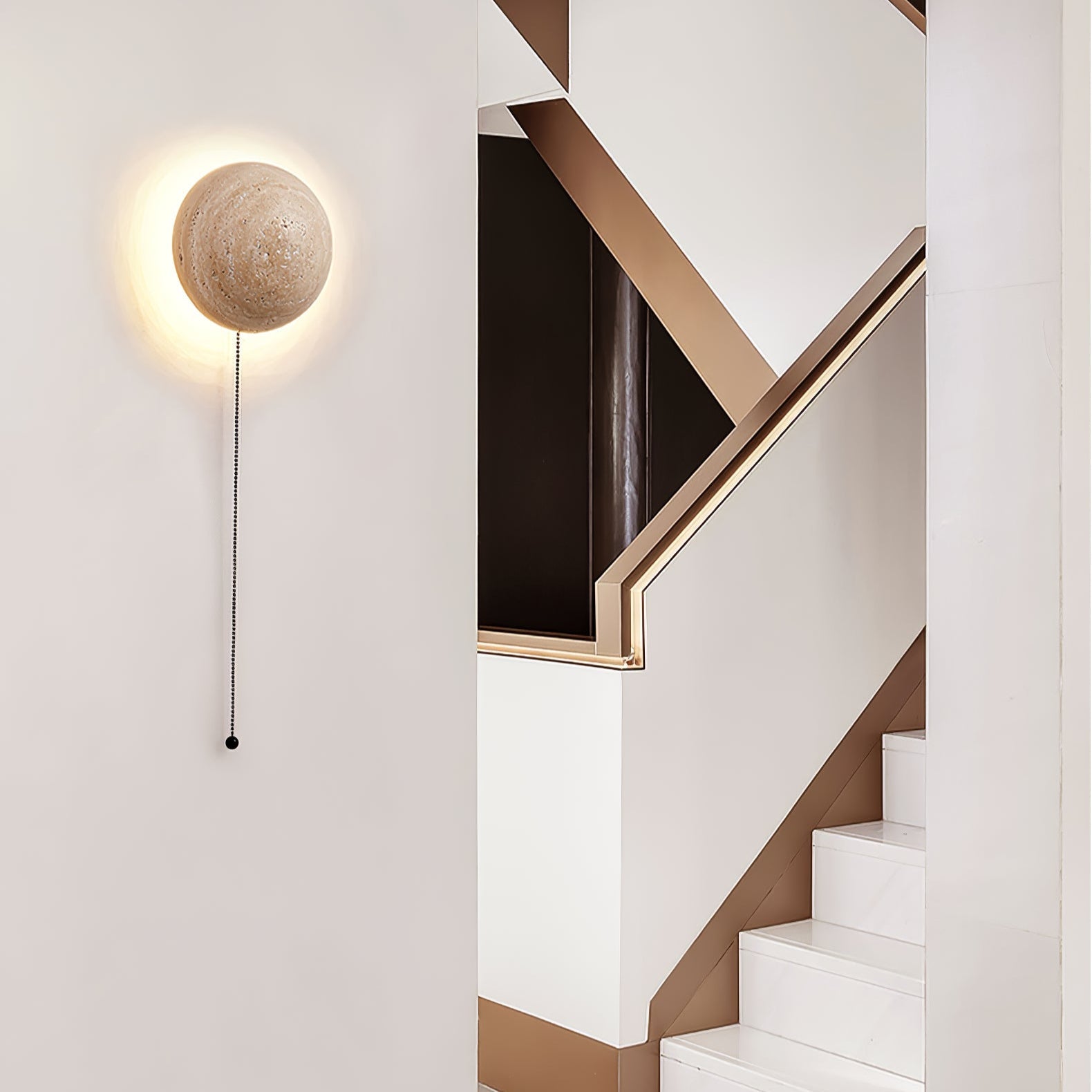 Nyvarion Applique Murale Minimaliste en Travertin - Neutralighting