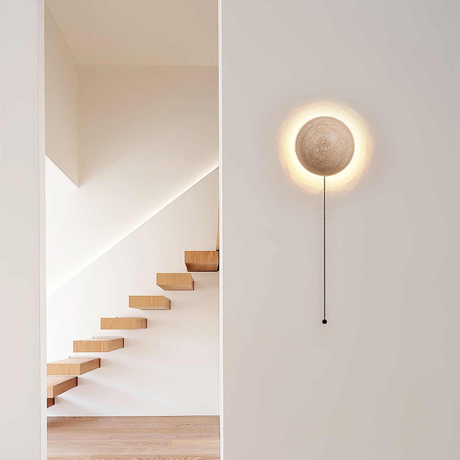 Nyvarion Applique Murale Minimaliste en Travertin - Neutralighting