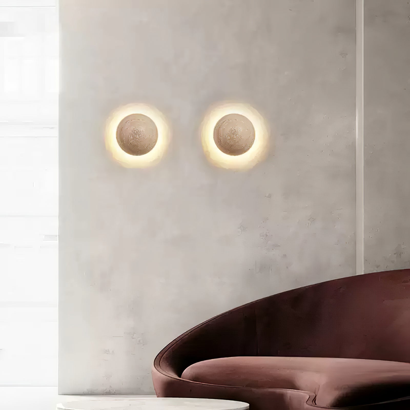 Nyvarion Applique Murale Minimaliste en Travertin - Neutralighting