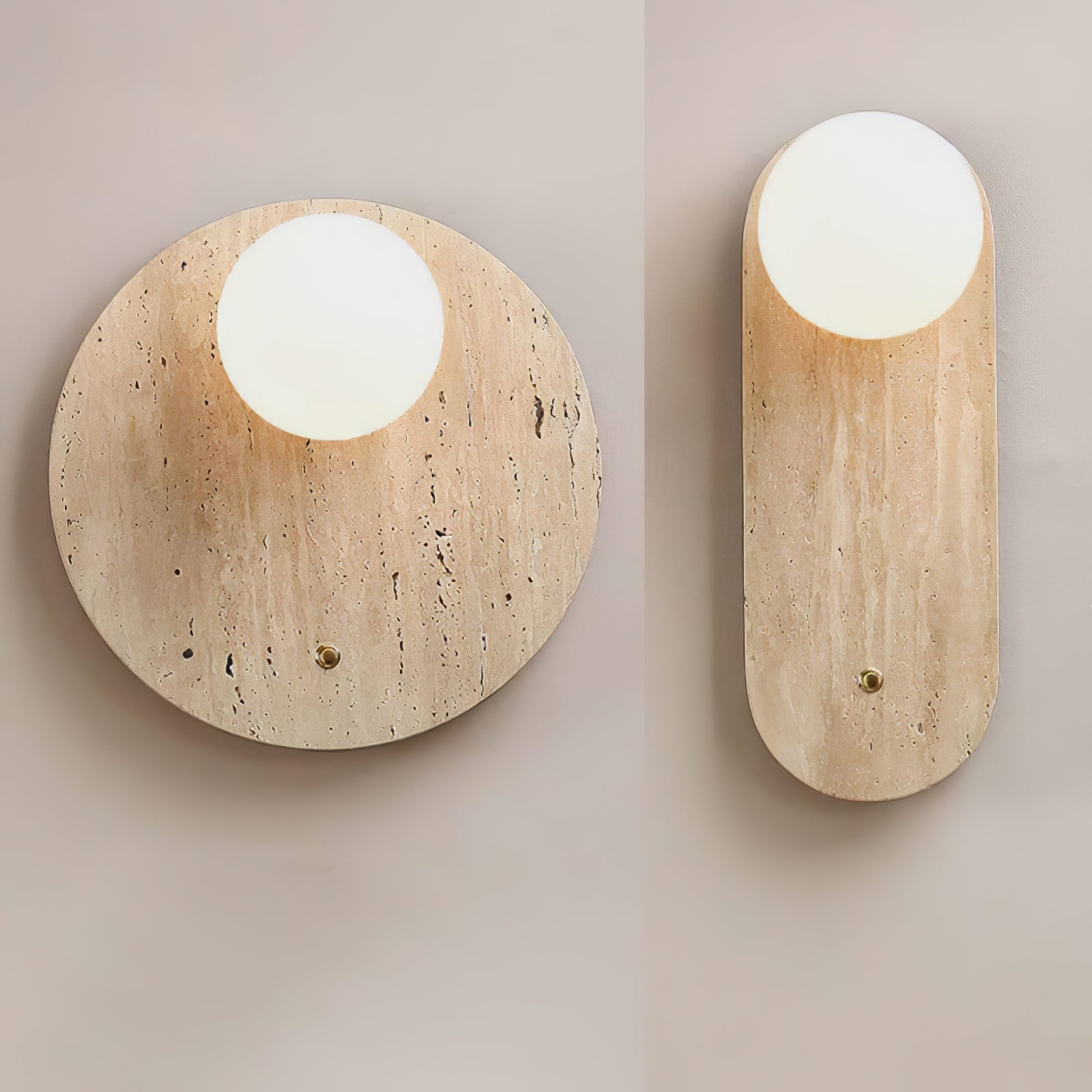 Syloryra Applique Murale Minimaliste en Travertin - Neutralighting