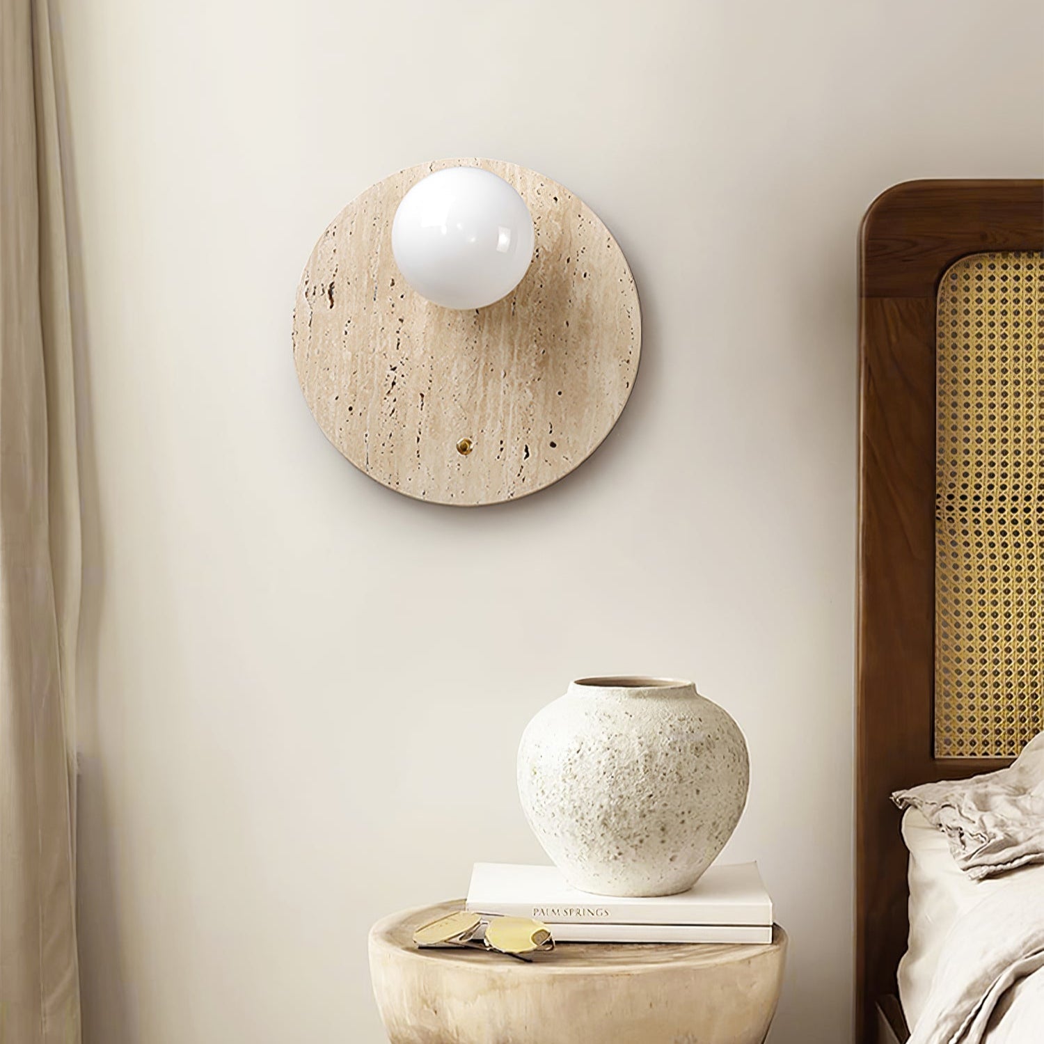 Syloryra Applique Murale Minimaliste en Travertin - Neutralighting