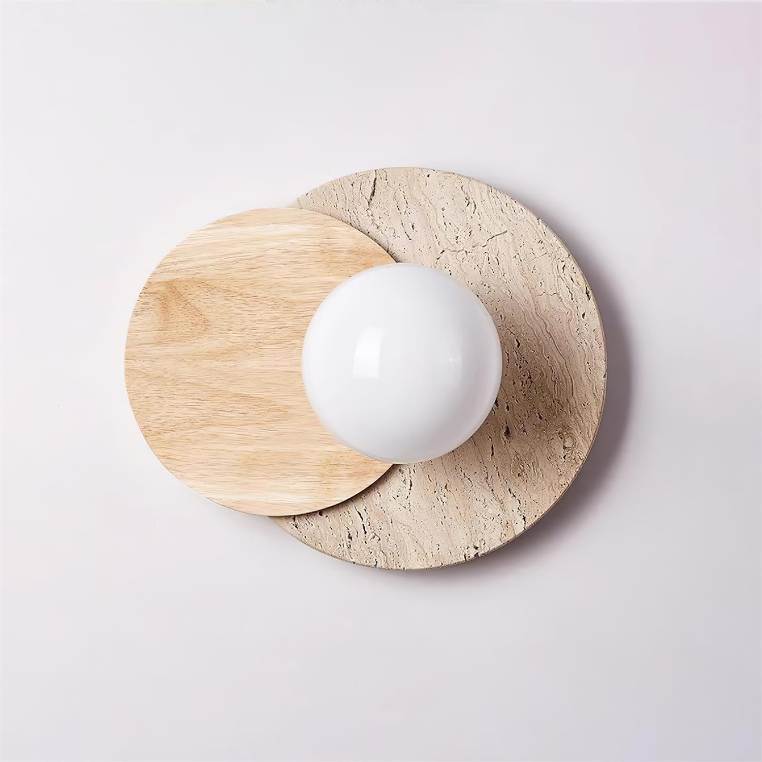 Zelirir Applique Murale Minimaliste en Travertin - Neutralighting