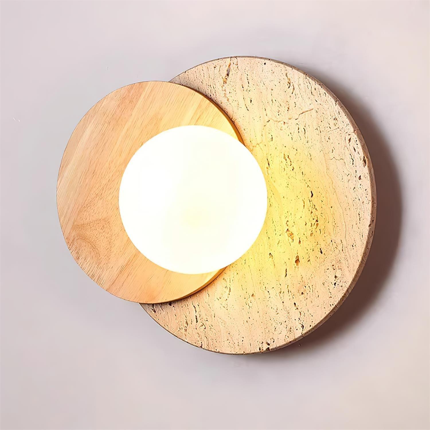 Zelirir Applique Murale Minimaliste en Travertin - Neutralighting