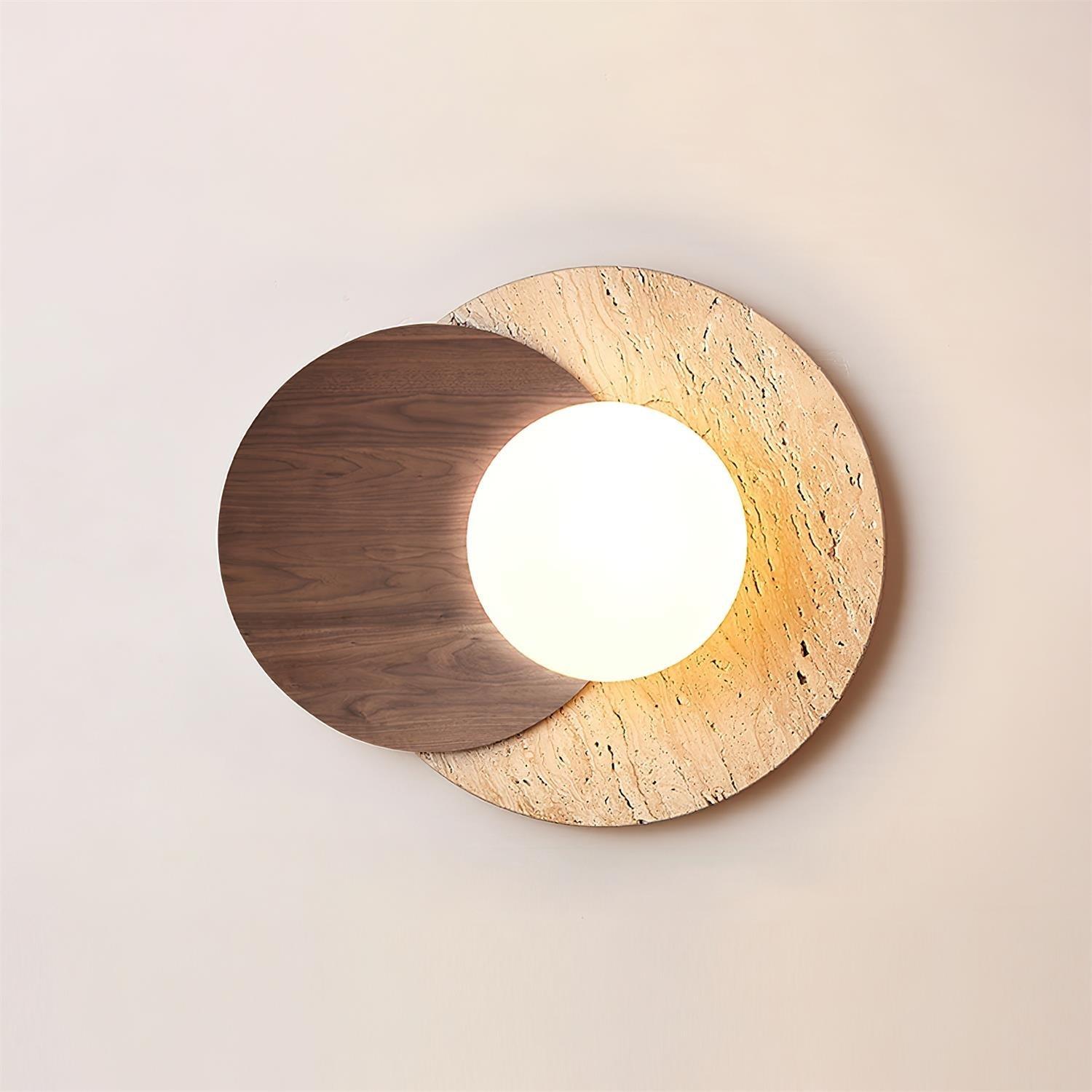 Zelirir Applique Murale Minimaliste en Travertin - Neutralighting