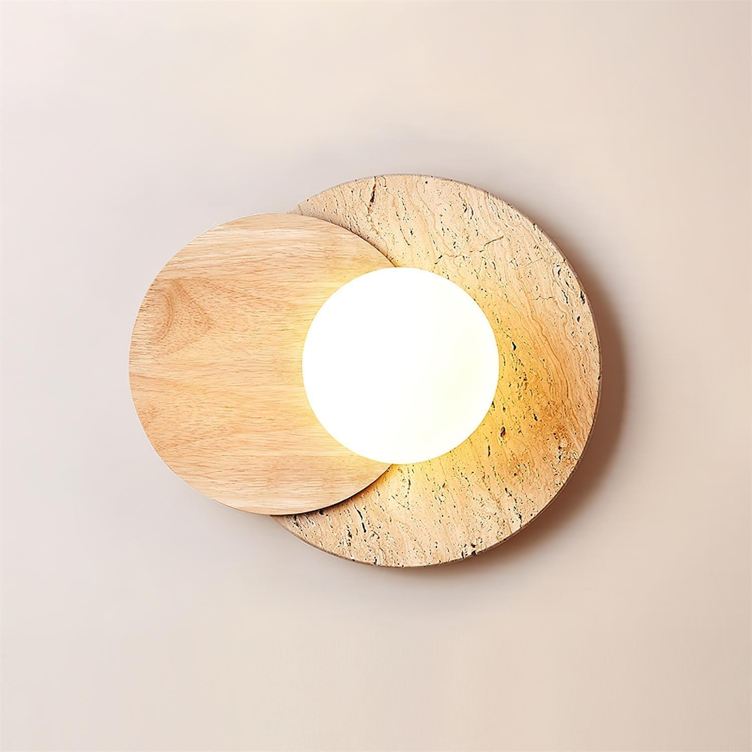Zelirir Applique Murale Minimaliste en Travertin - Neutralighting