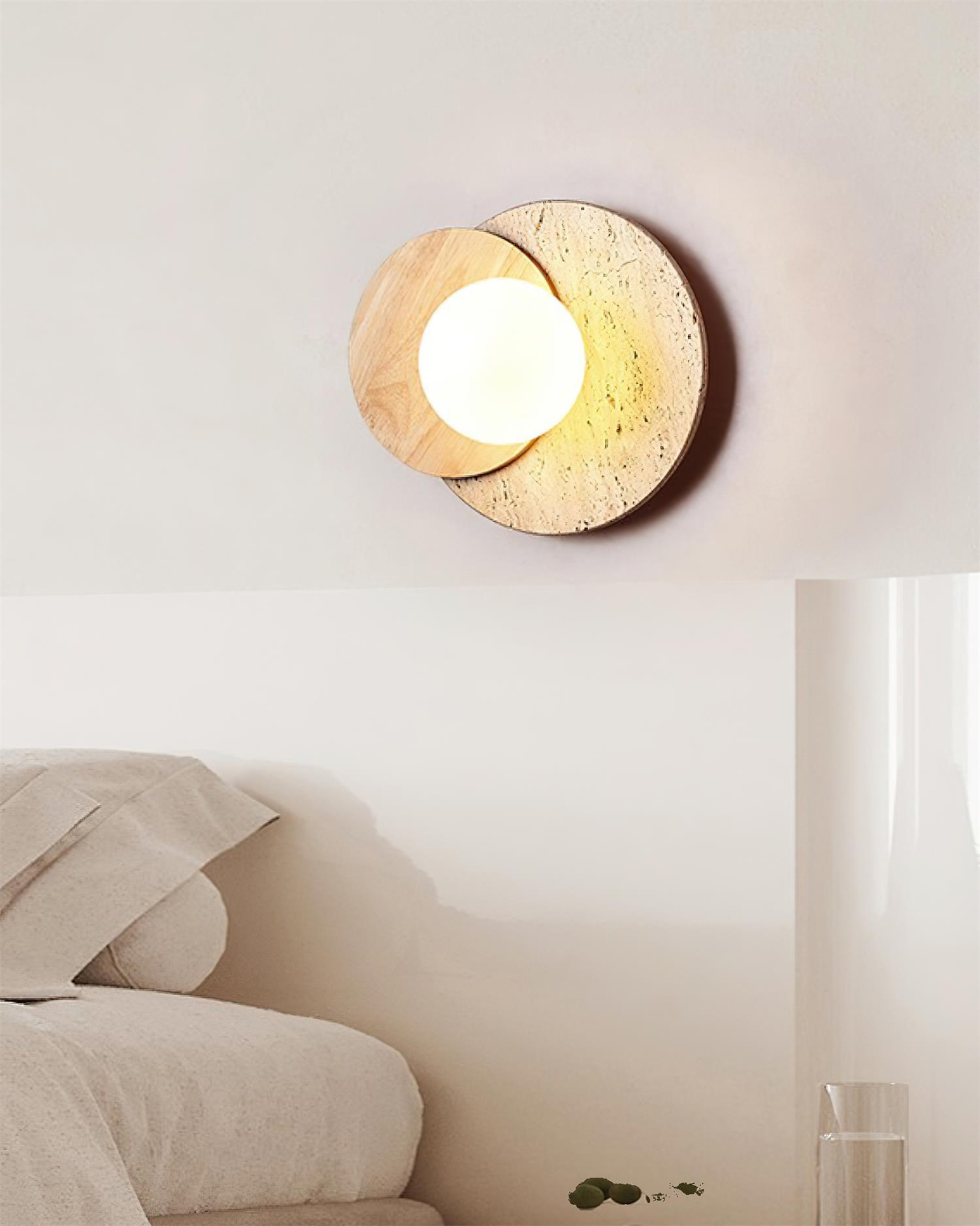 Zelirir Applique Murale Minimaliste en Travertin - Neutralighting