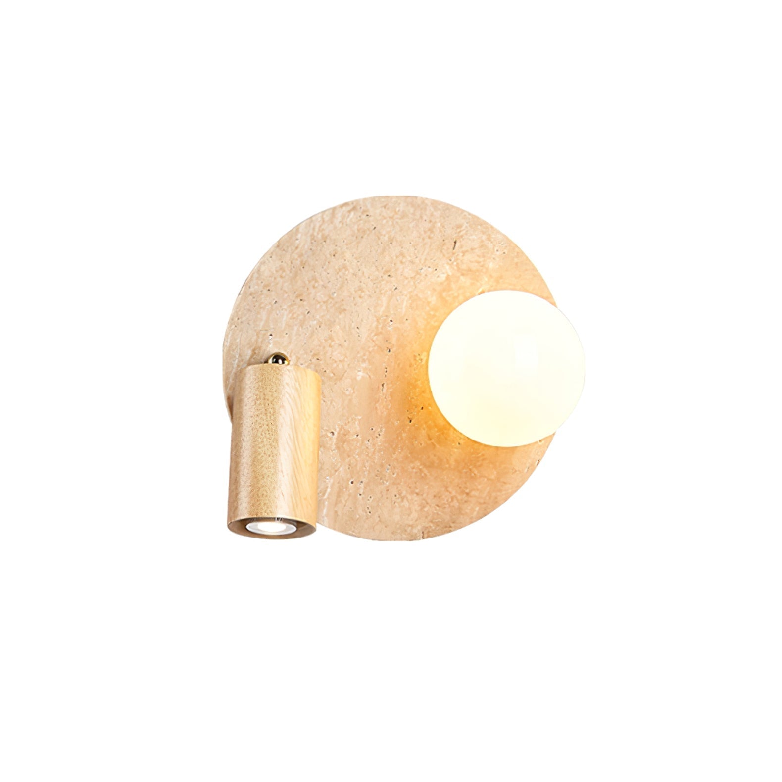 Armara Travertine Disc Wall Light - Letslighting