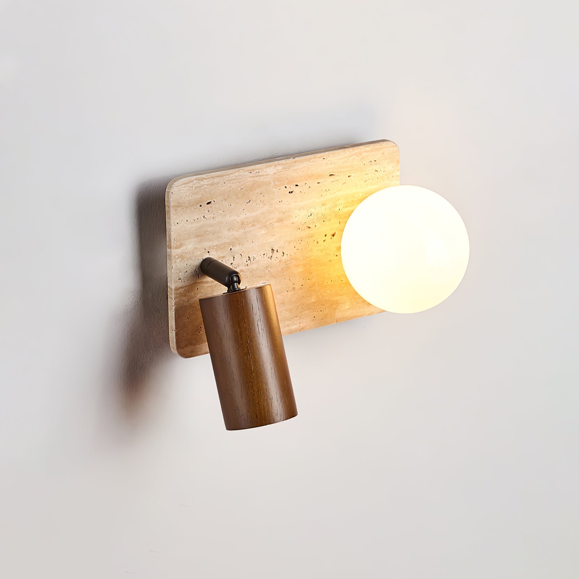 Armara Travertine Disc Wall Light - Letslighting