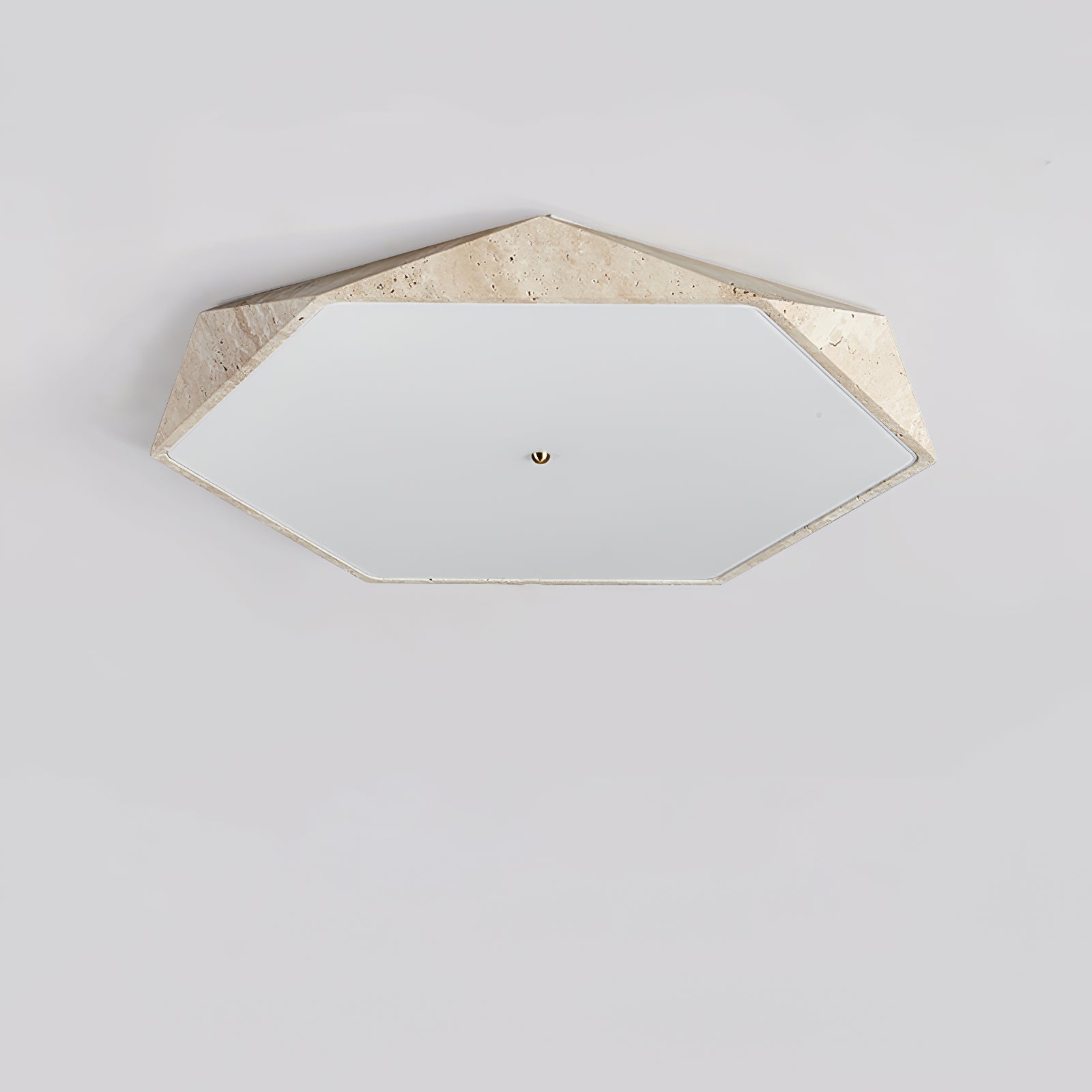 Hexagonal Lumière de Plafond Élégante en Travertin - Neutralighting