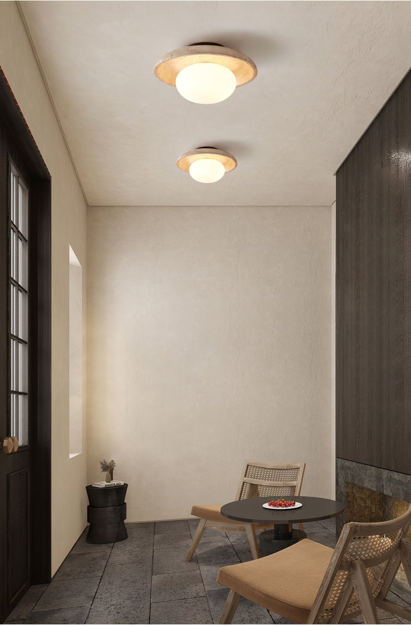 Cataliel Lampe Plafonnier Minimaliste en Travertin - Neutralighting