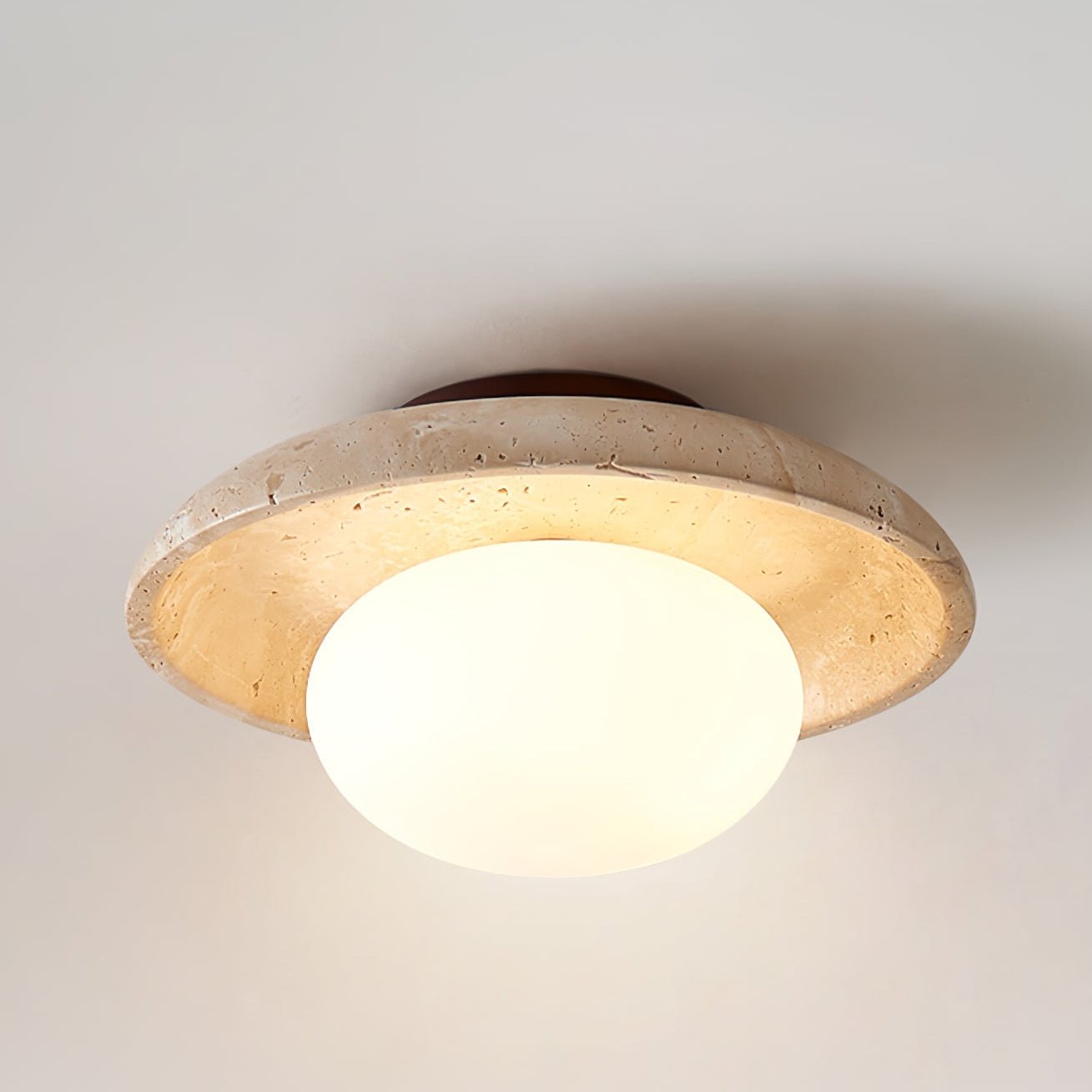 Cataliel Lampe Plafonnier Minimaliste en Travertin - Neutralighting