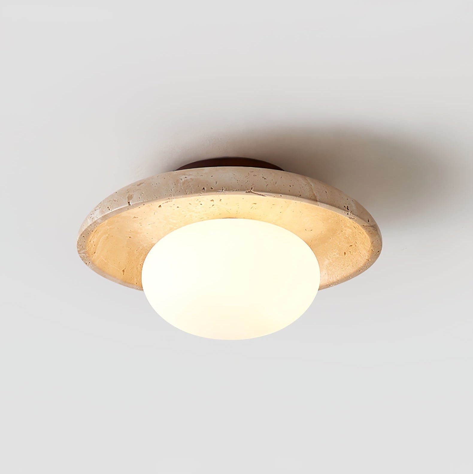 Cataliel Lampe Plafonnier Minimaliste en Travertin - Neutralighting