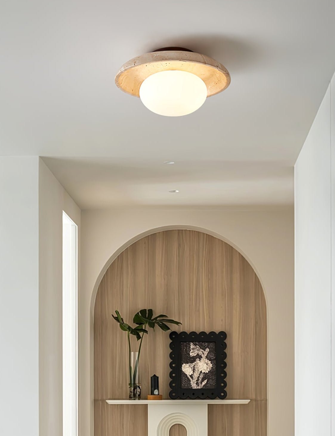 Cataliel Lampe Plafonnier Minimaliste en Travertin - Neutralighting