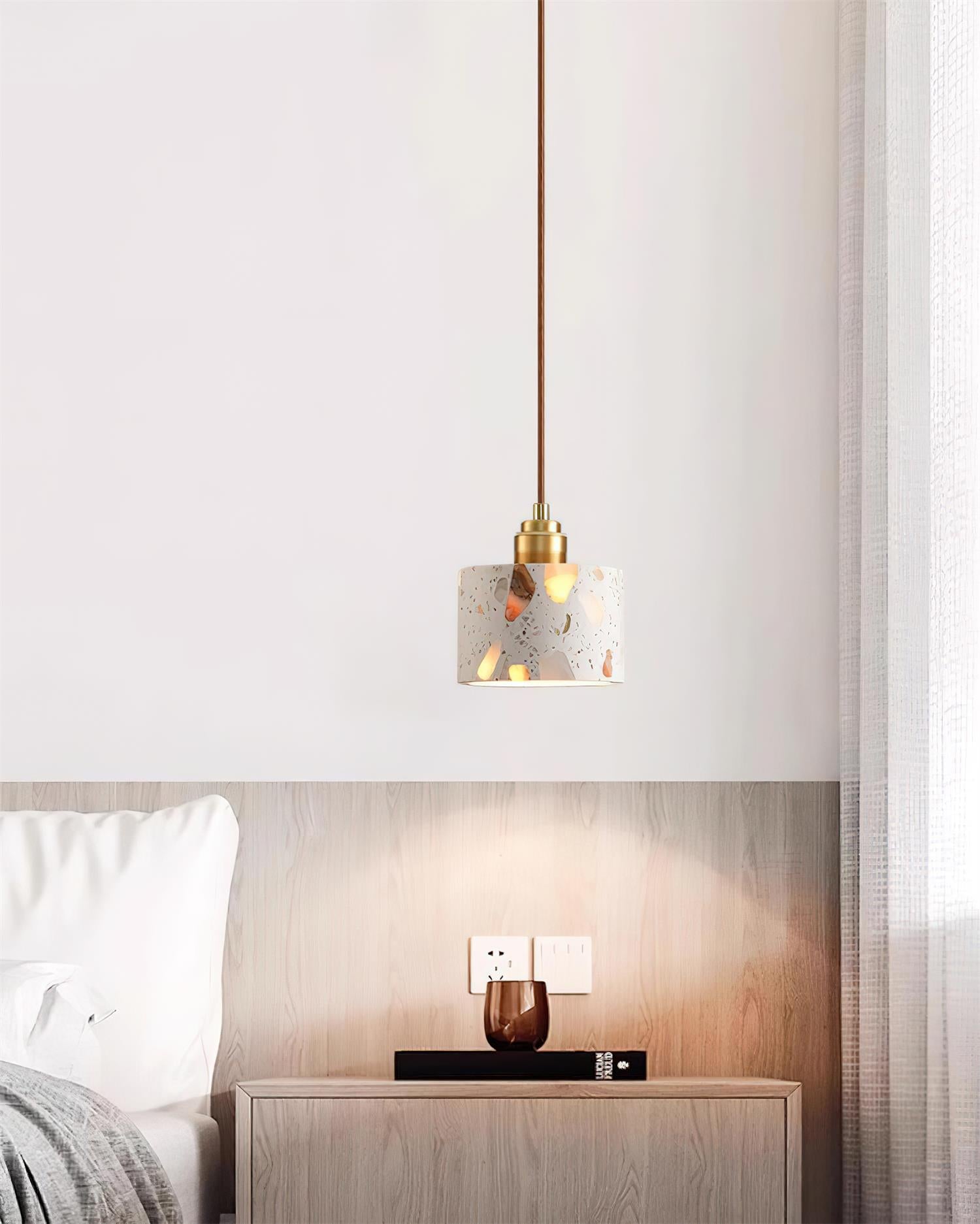 Lunette Pendant Lamp Terrazzo Sculptural Glow - Letslighting