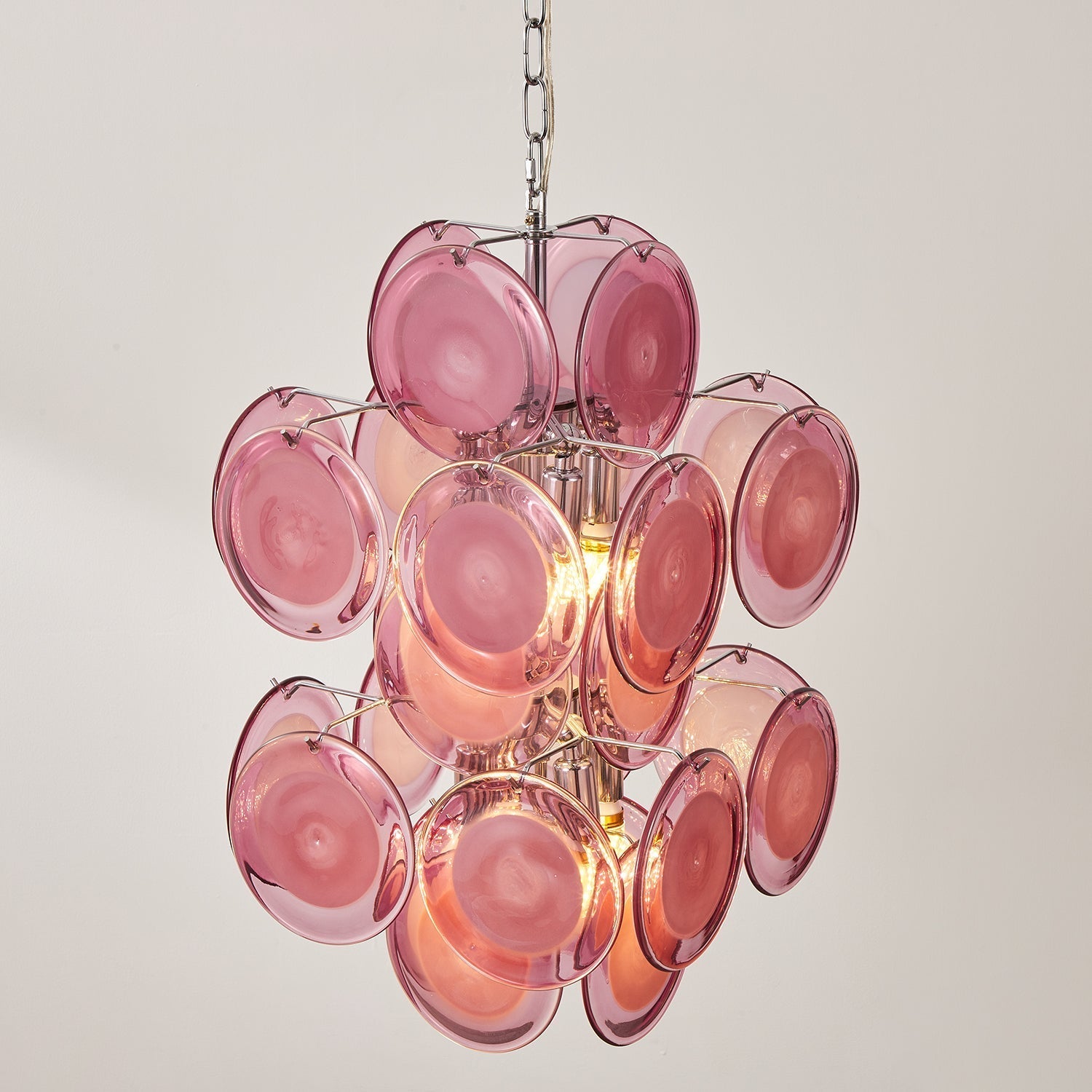 Luniva Lampe Pendante Groupes de Verre Rosé - Neutralighting