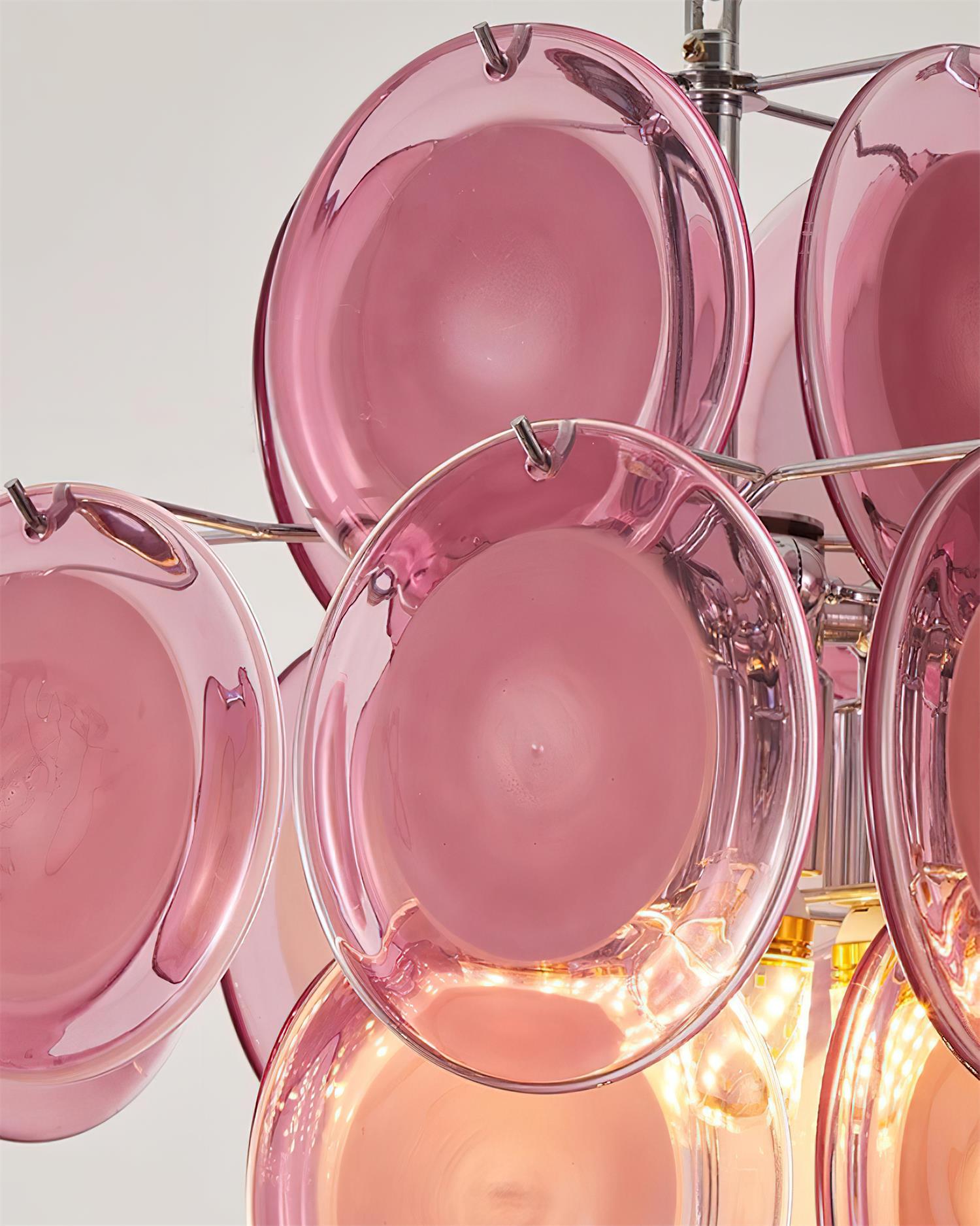 Luniva Lampe Pendante Groupes de Verre Rosé - Neutralighting