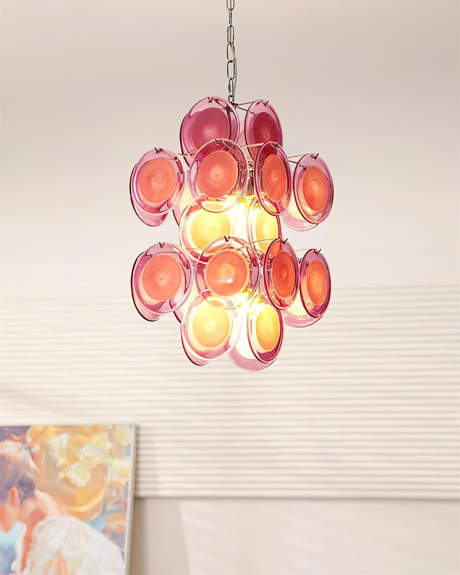 Luniva Lampe Pendante Groupes de Verre Rosé - Neutralighting