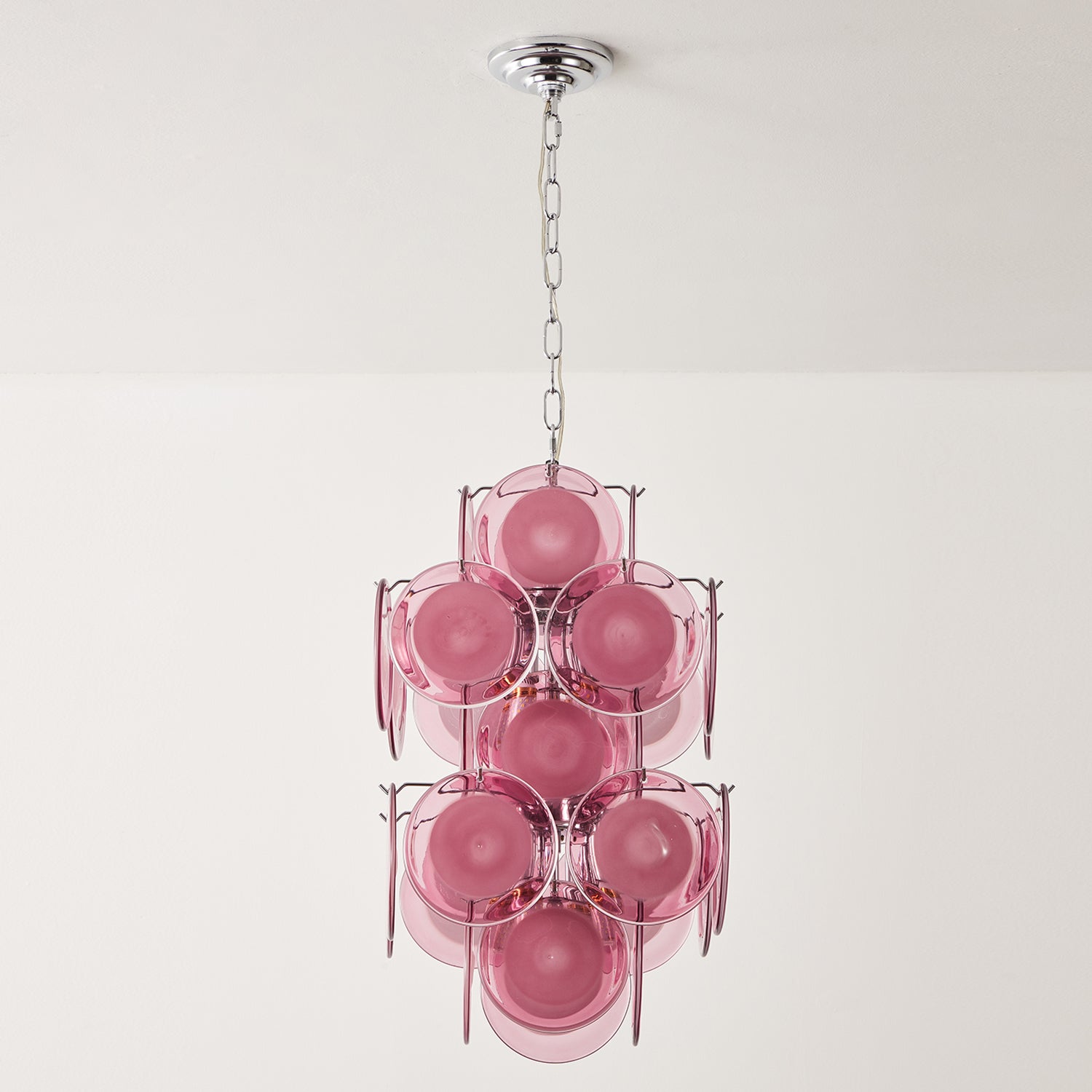 Luniva Lampe Pendante Groupes de Verre Rosé - Neutralighting